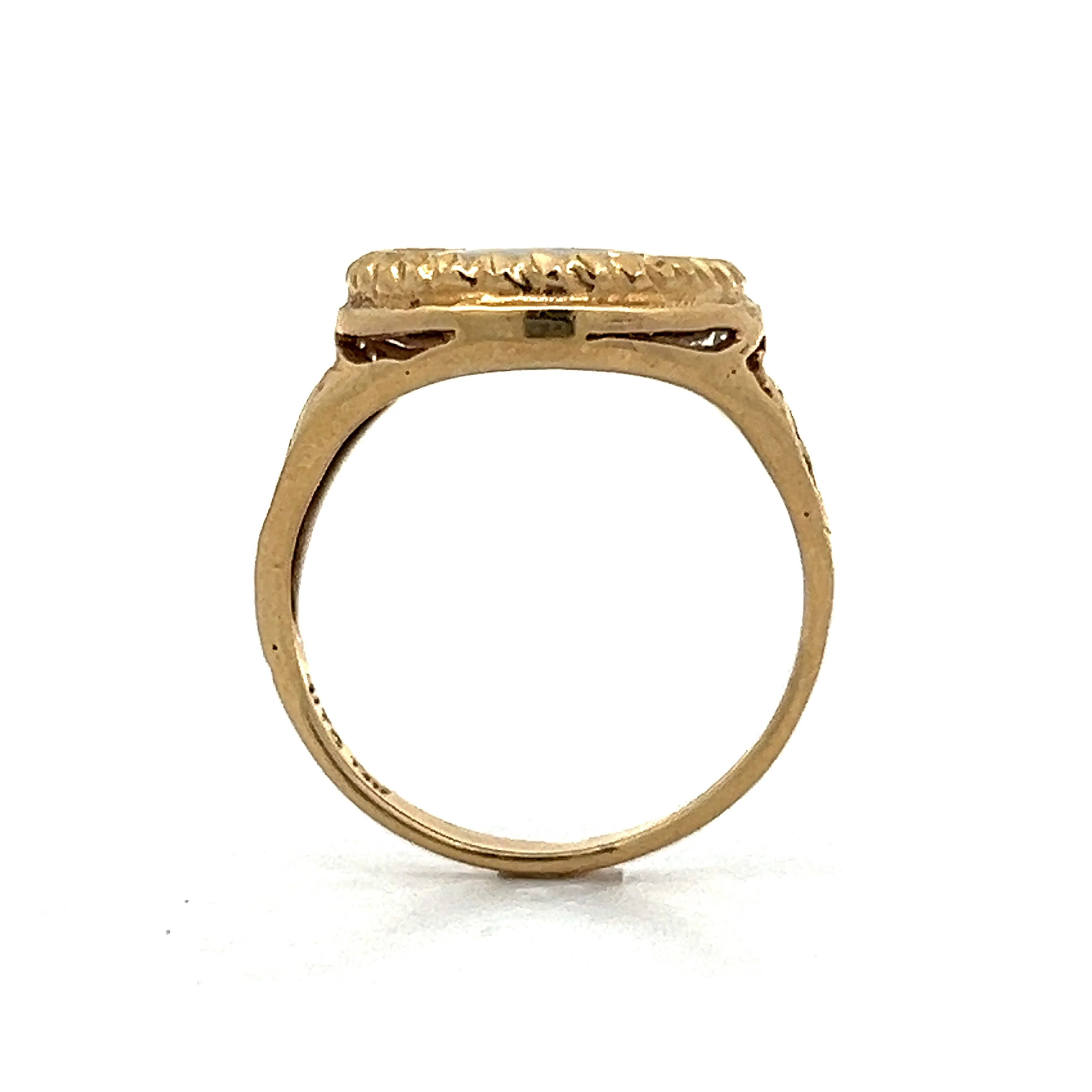 Vintage Mid-Century Gold Nugget Cocktail Ring in Yellow Gold - Image 4