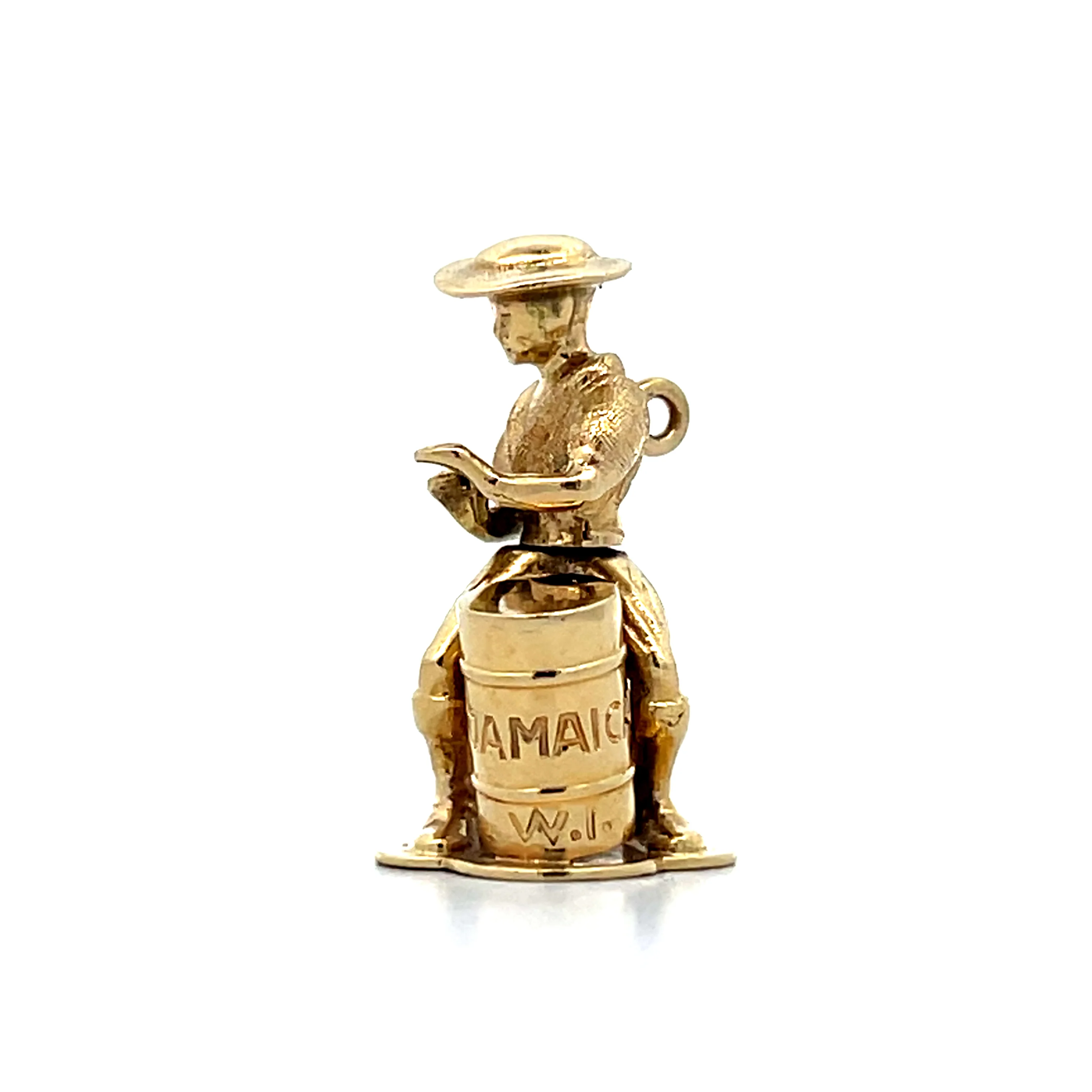 Vintage Mid-Century Jamaican Drummer Charm in 14k - Image 2