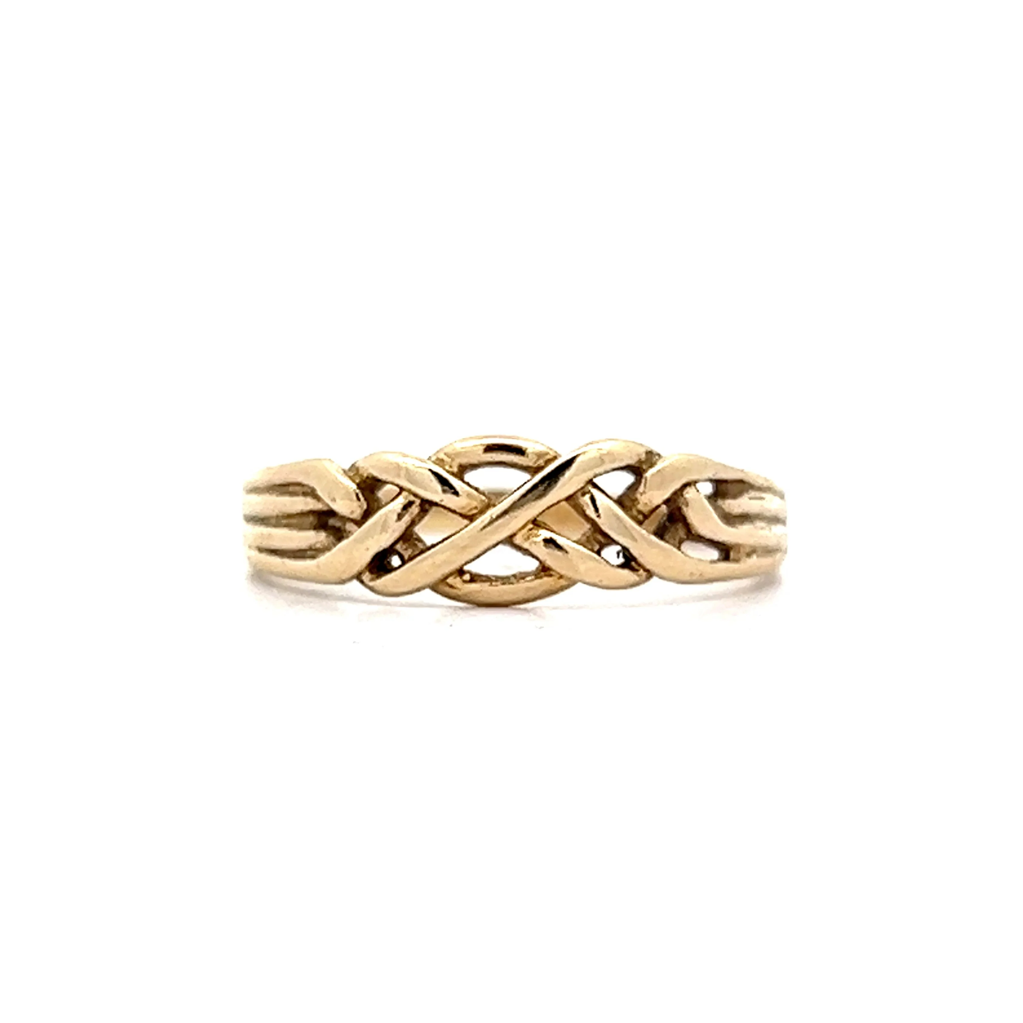 Vintage Mid-Century Knot Ring in 14k Yellow Gold