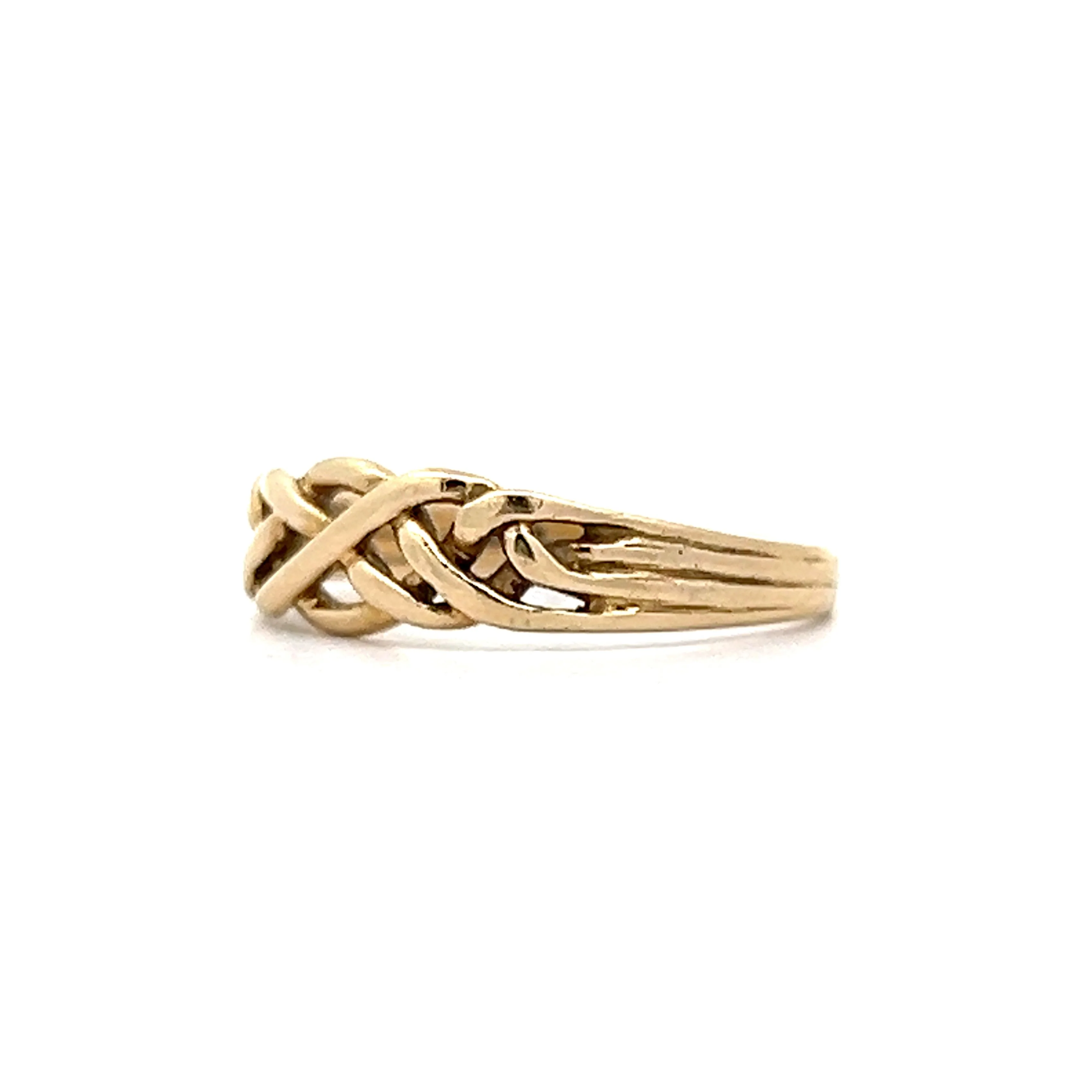 Vintage Mid-Century Knot Ring in 14k Yellow Gold - Image 2