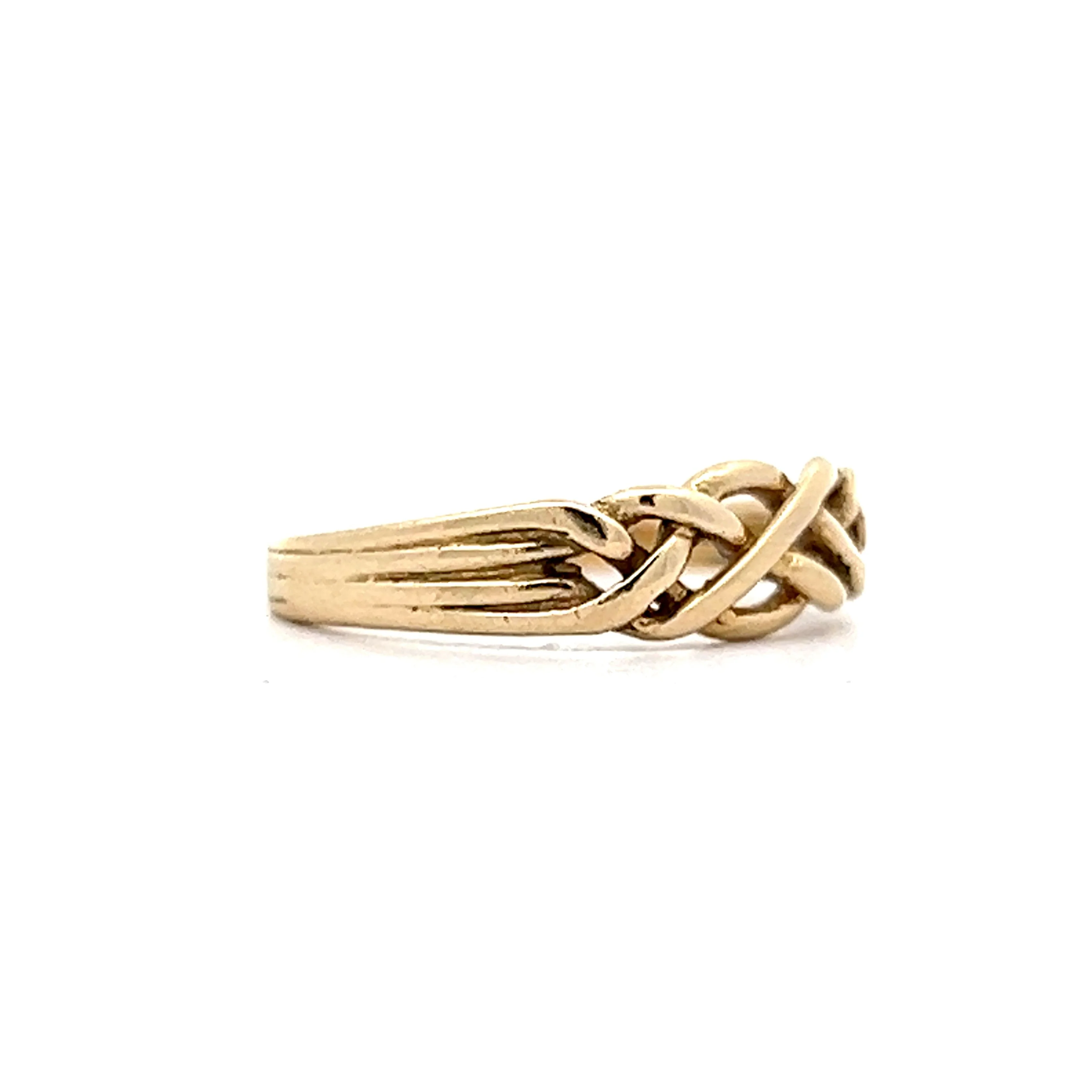Vintage Mid-Century Knot Ring in 14k Yellow Gold - Image 3
