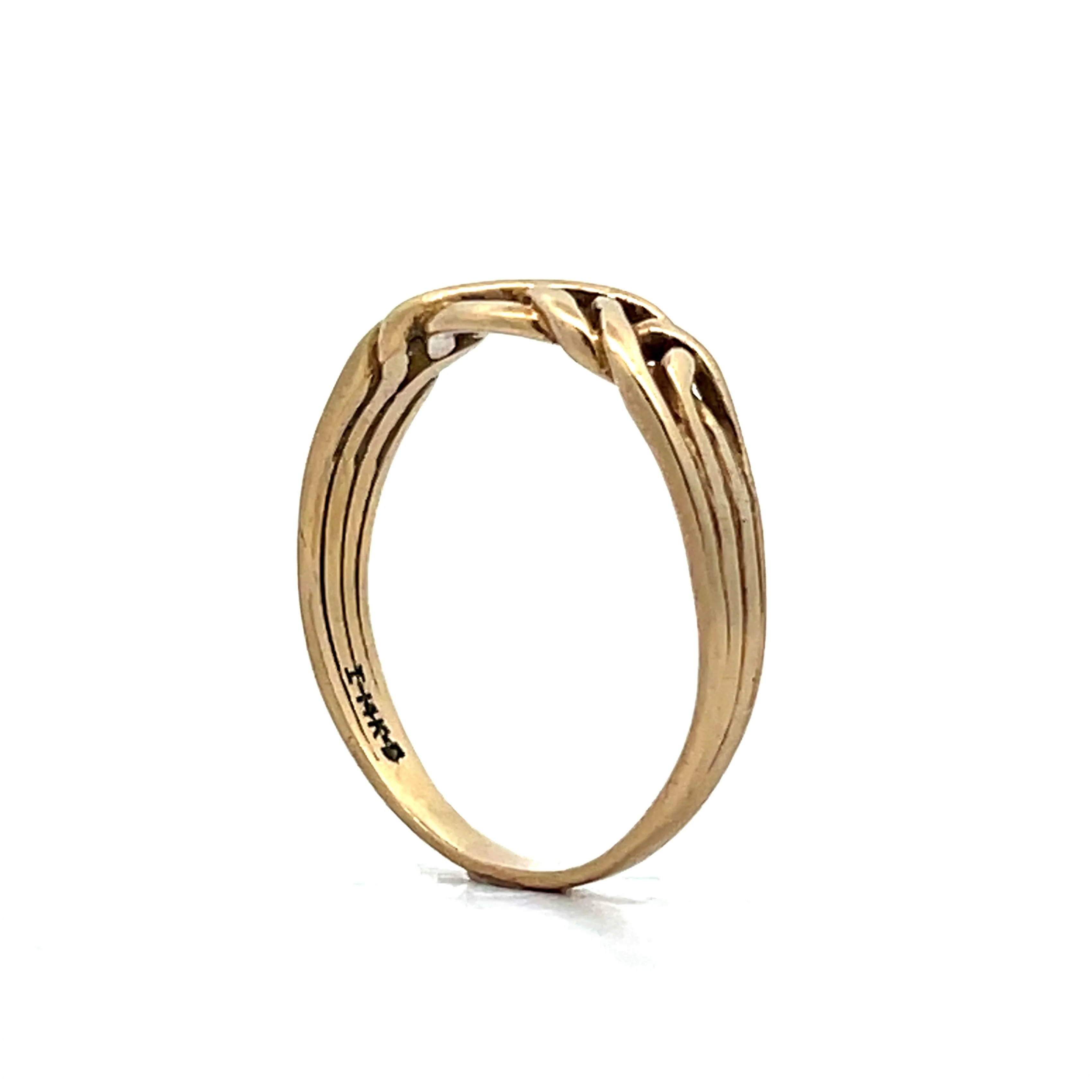 Vintage Mid-Century Knot Ring in 14k Yellow Gold - Image 5