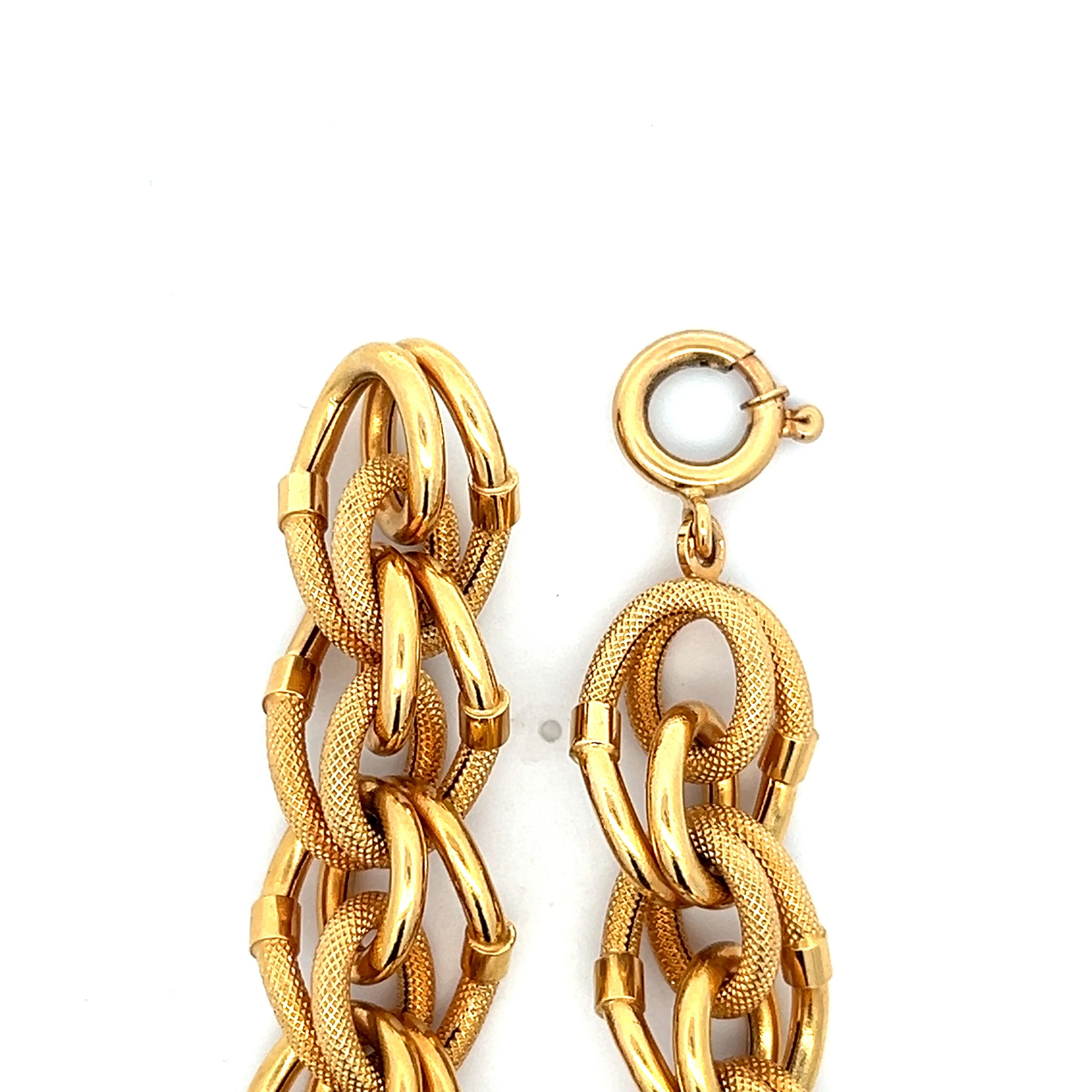 Vintage Mid-Century Link Bracelet in 18k Yellow Gold - Image 4