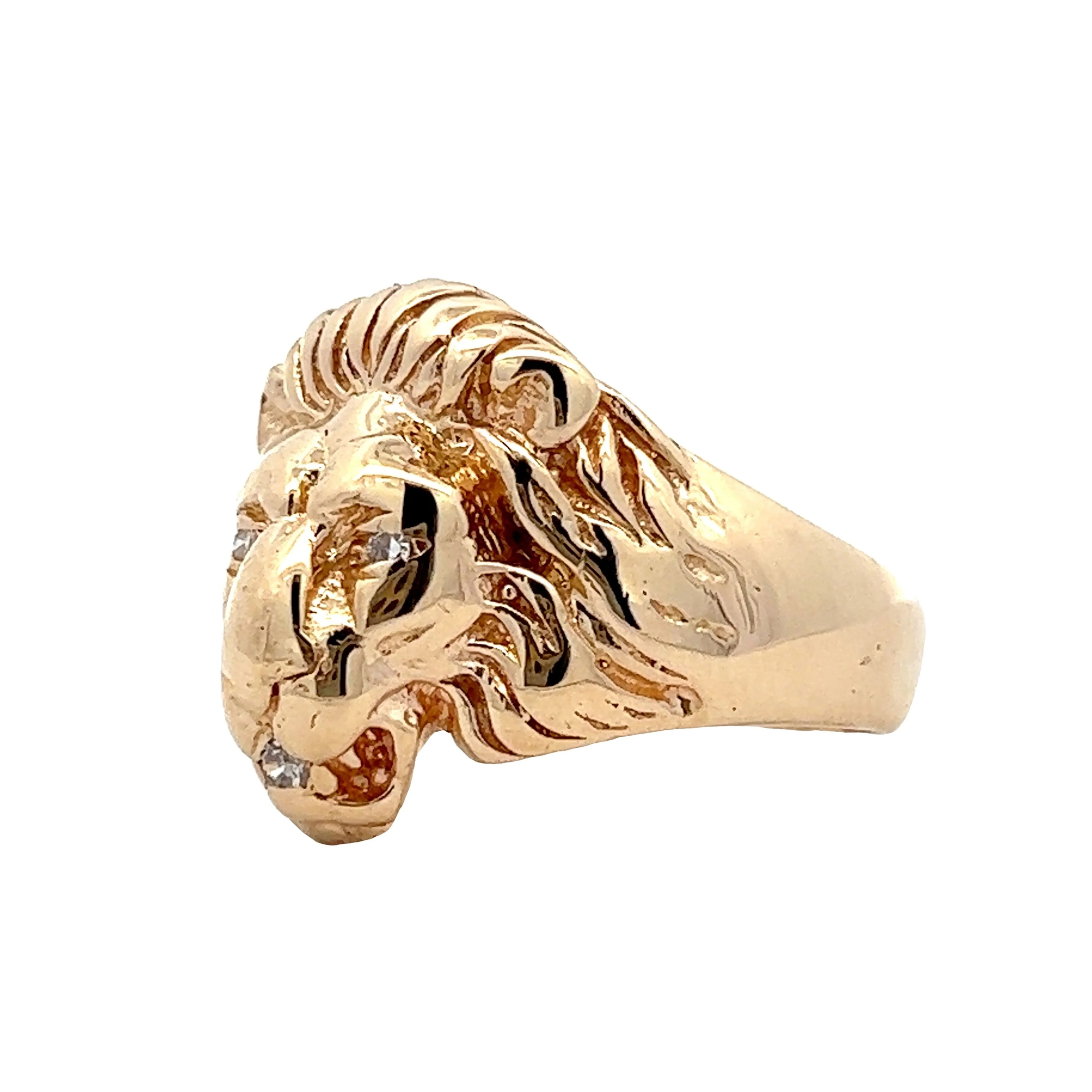 Vintage Mid-Century Lions Head in 14k Yellow Gold - Image 2