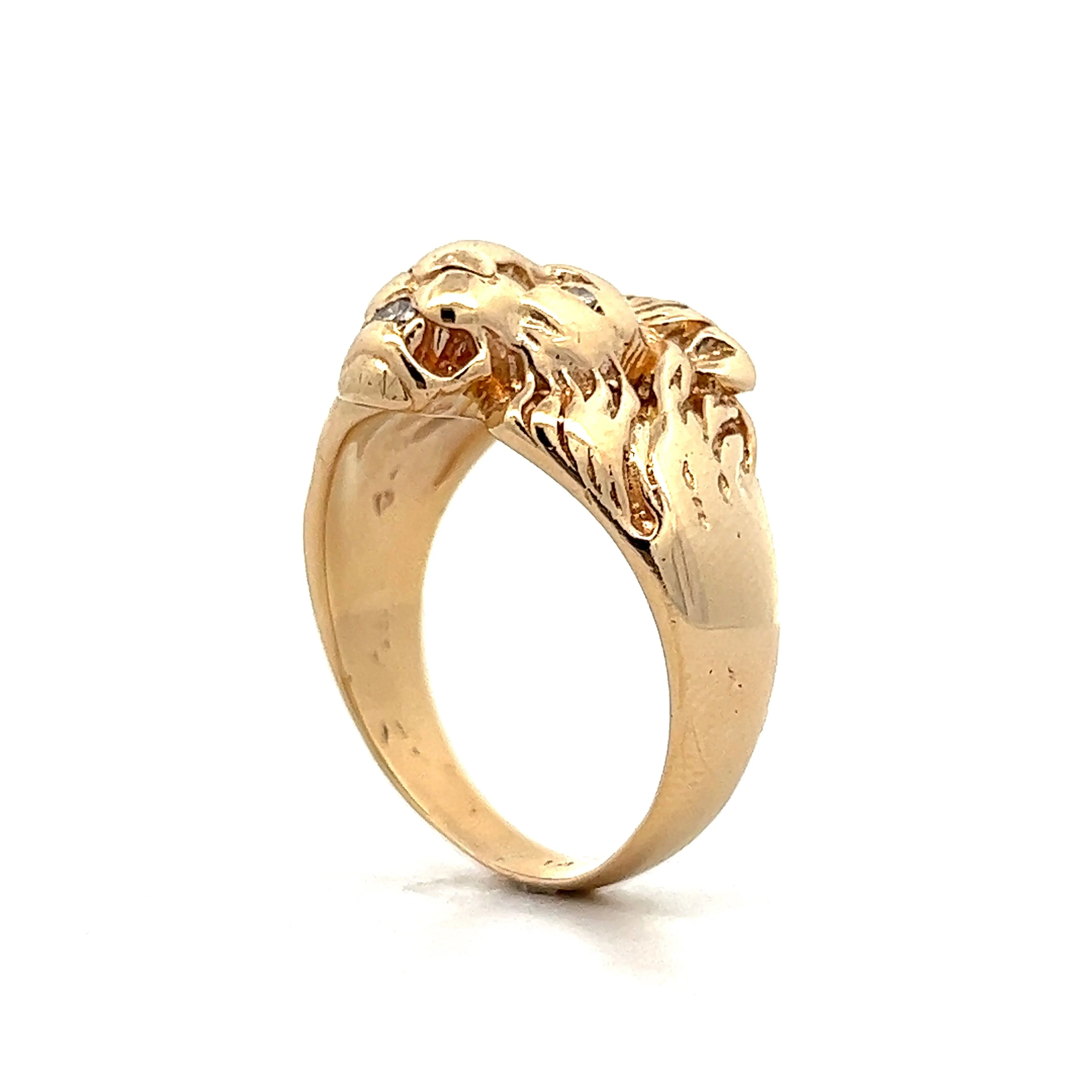 Vintage Mid-Century Lions Head in 14k Yellow Gold - Image 5