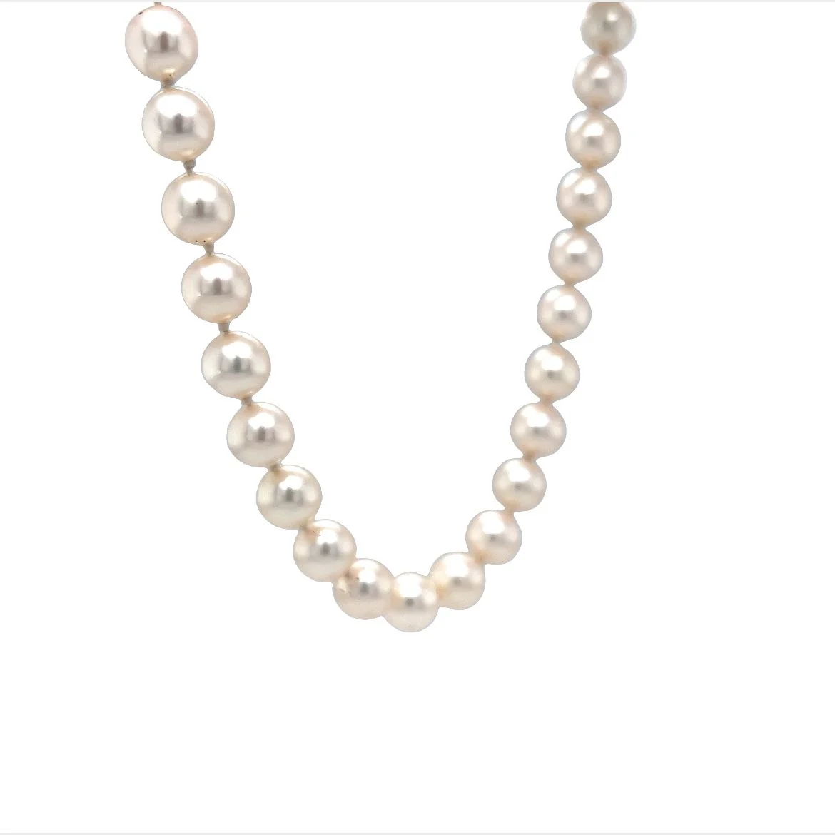Vintage Mid-Century Necklace Akoya Pearl in 14k Yellow Gold - Image 3
