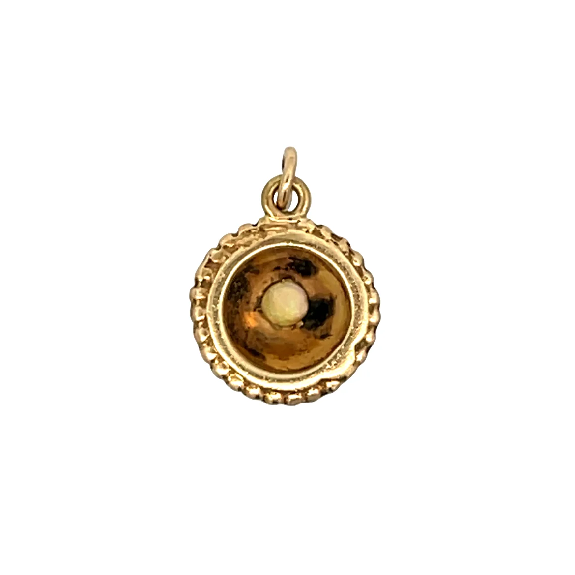 Vintage Mid-Century Opal Flower Charm 14k - Image 2