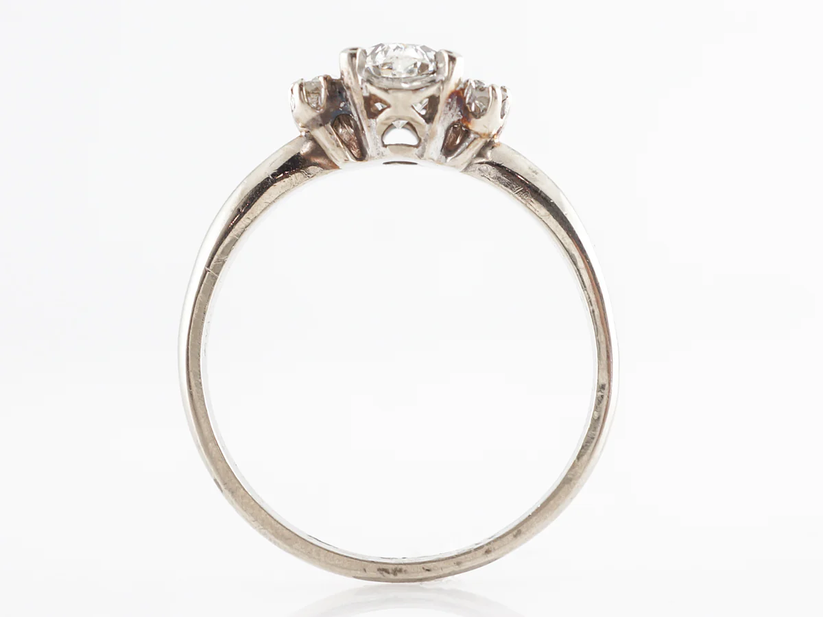 Vintage Mid-Century Oval Diamond Engagement Ring in 14K - Image 5