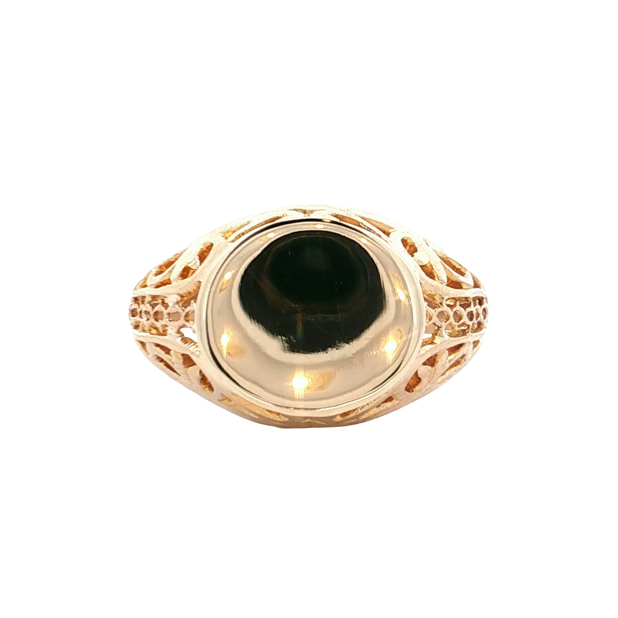 Vintage Mid-Century Signet Ring 10k Yellow Gold