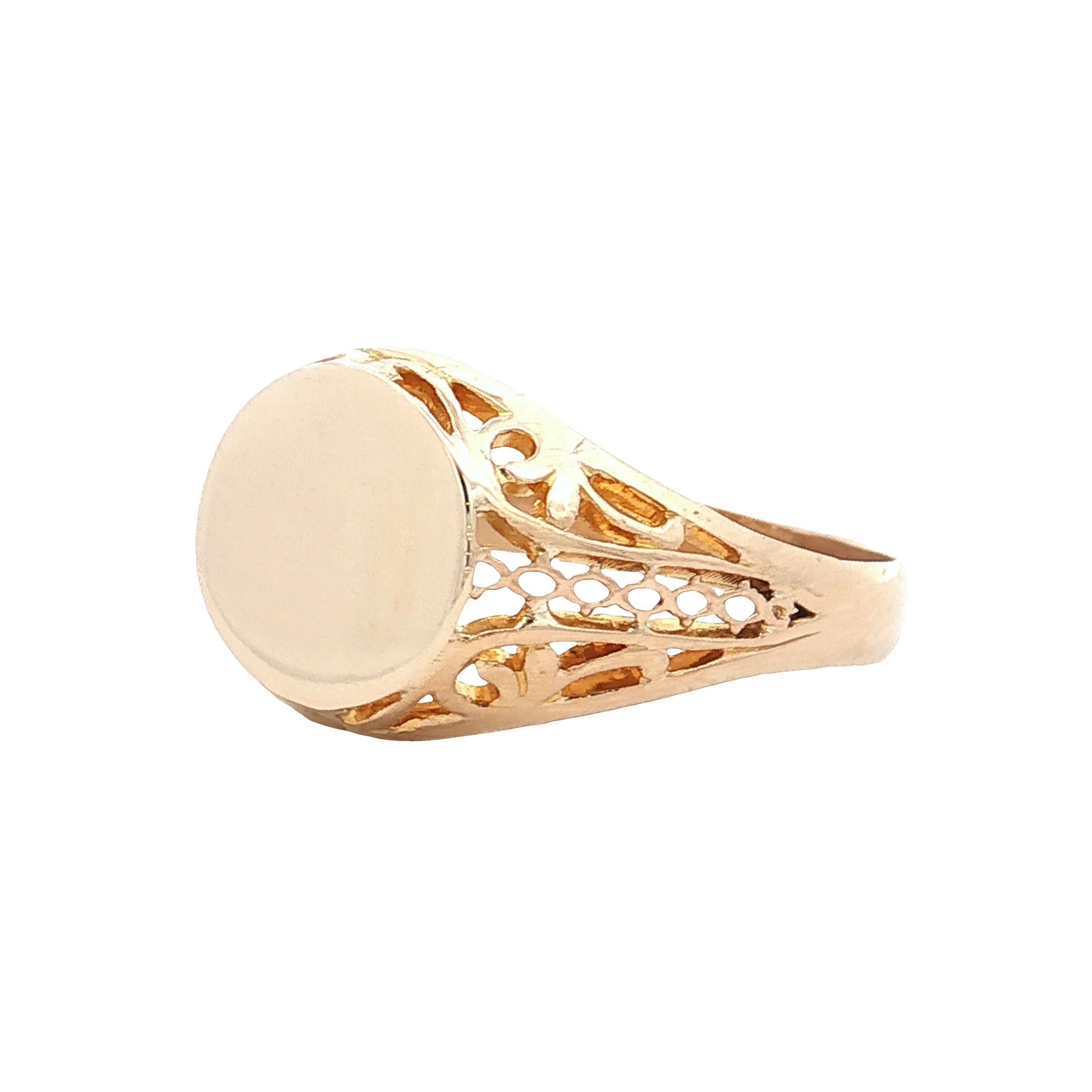 Vintage Mid-Century Signet Ring 10k Yellow Gold - Image 2