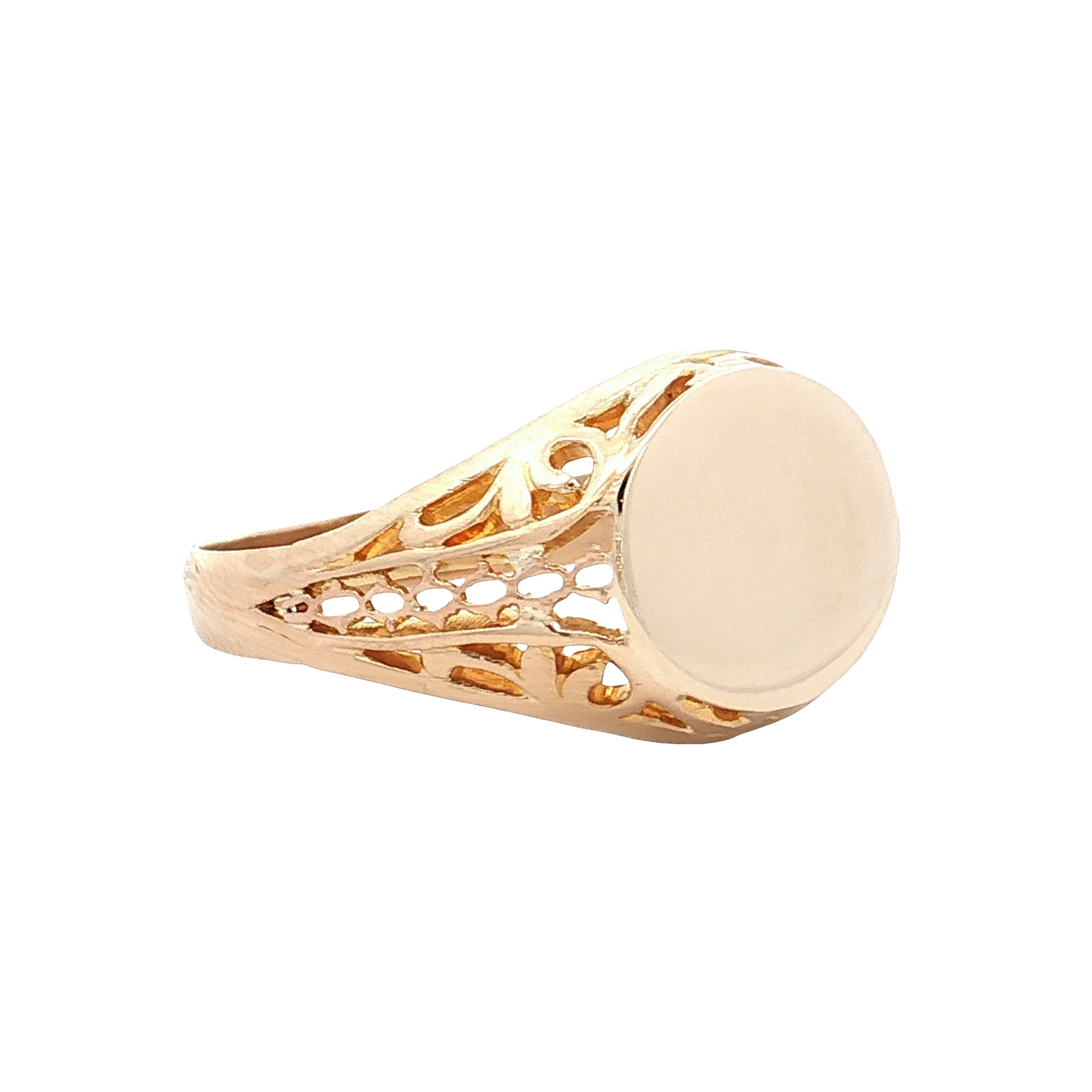 Vintage Mid-Century Signet Ring 10k Yellow Gold - Image 3