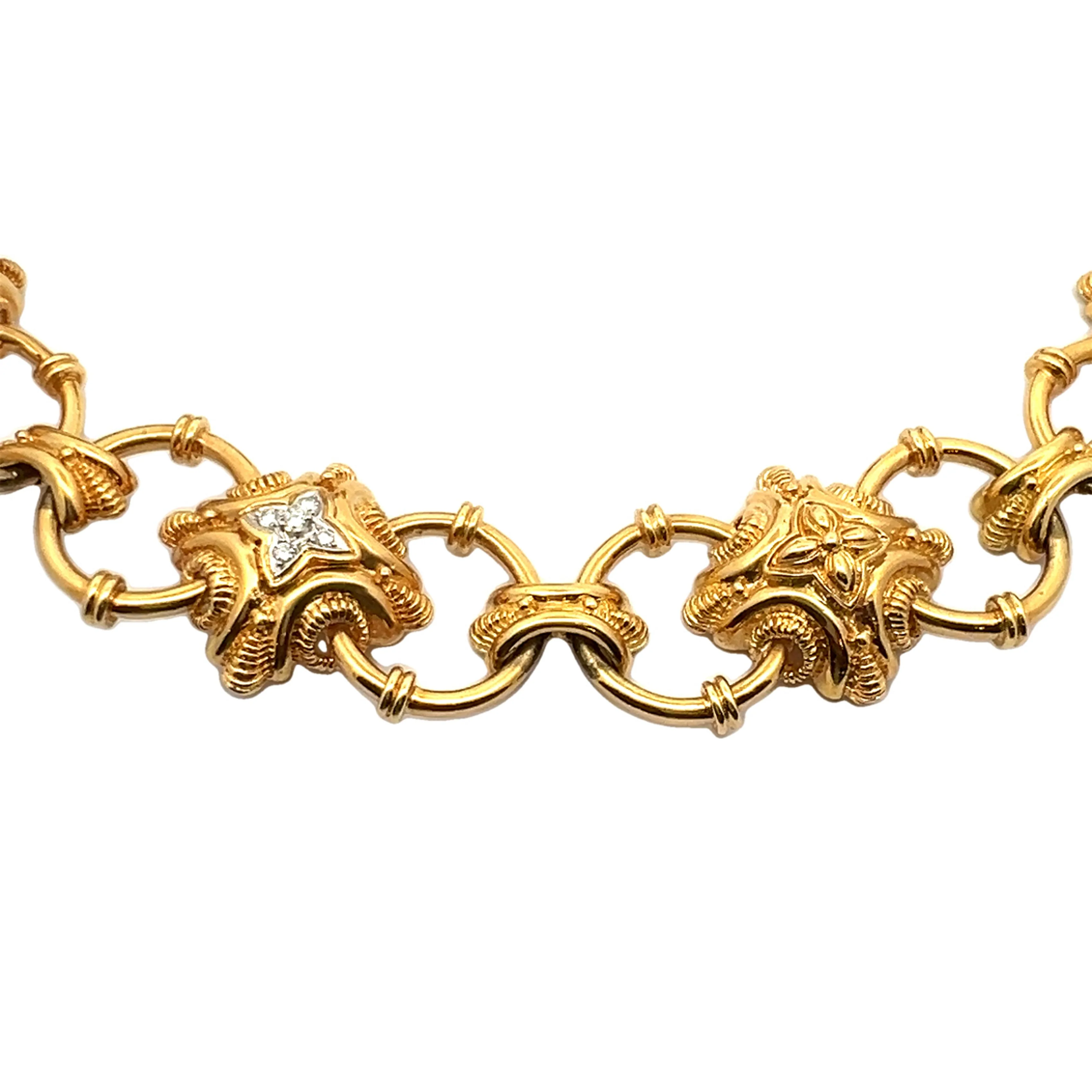 Vintage Mid-Century Statement Convertible Necklace in 18k