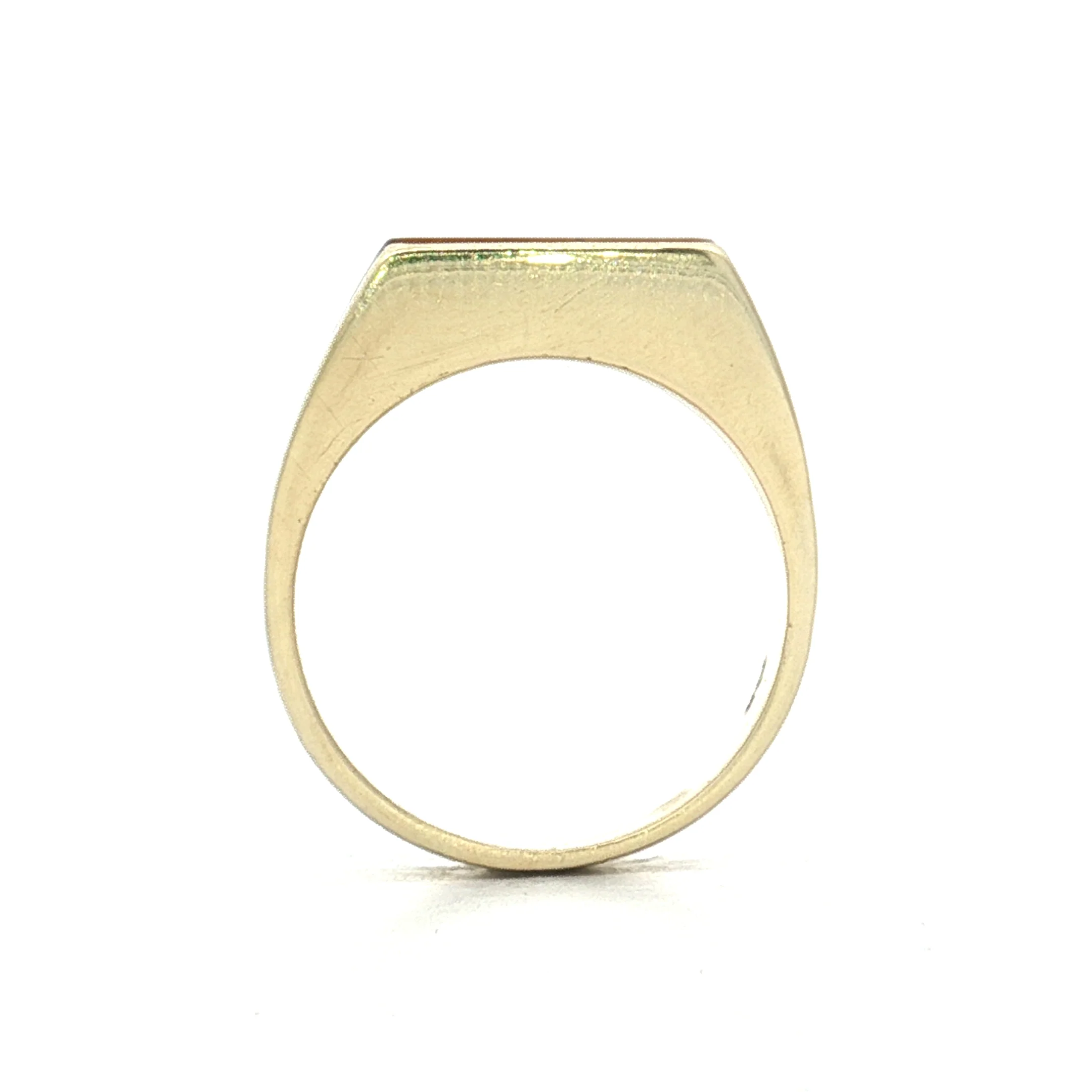 Vintage Mid-Century Tigers Eye Cocktail Ring 14k - Image 4