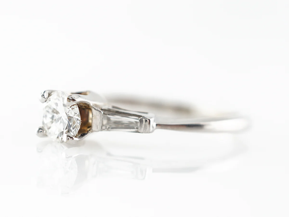 Vintage Mid-Century Transitional Cut Diamond Engagement Ring 14k - Image 2