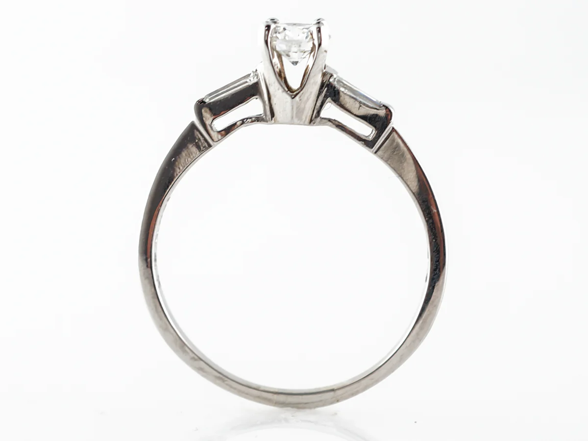 Vintage Mid-Century Transitional Cut Diamond Engagement Ring 14k - Image 4