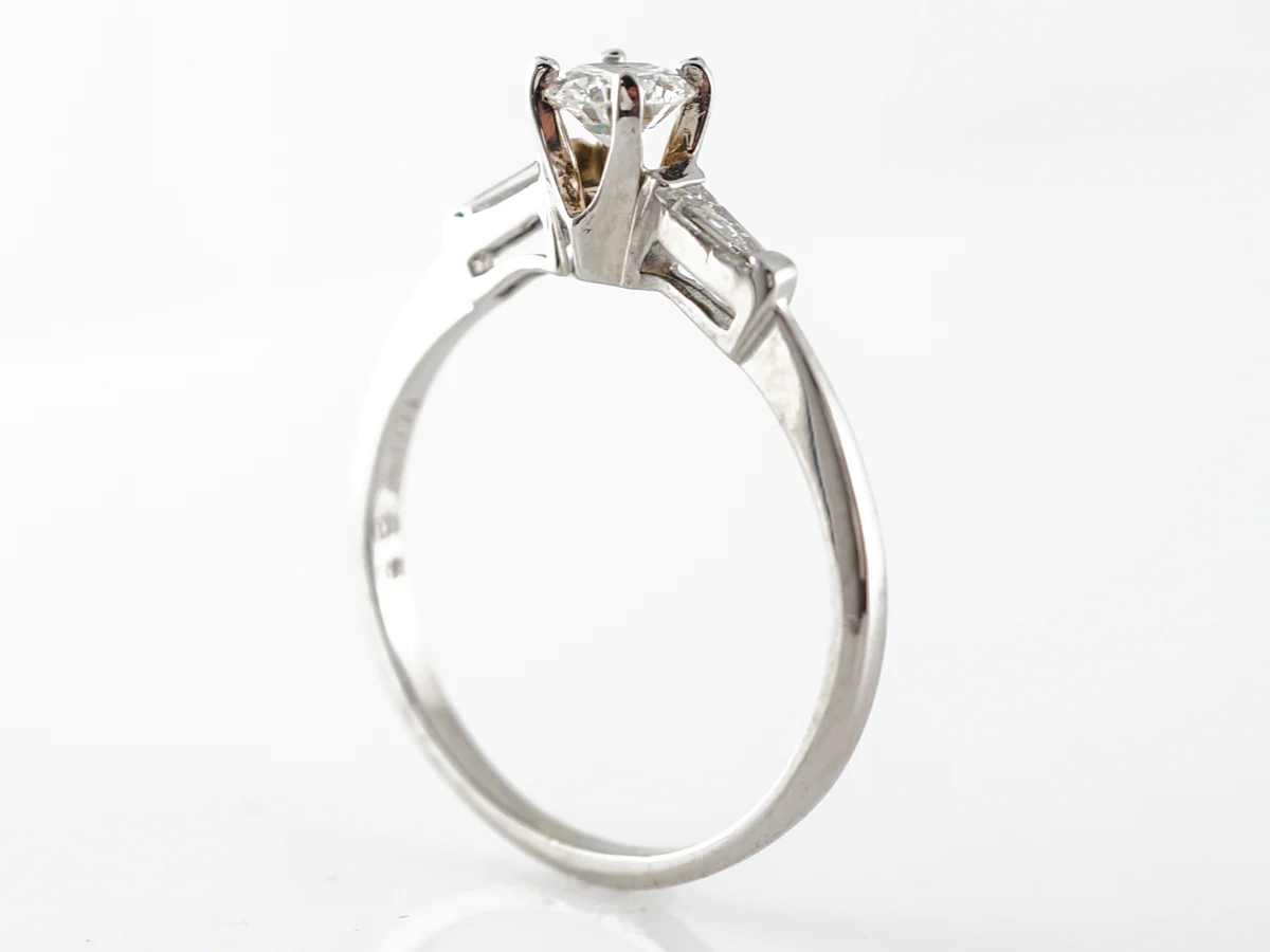 Vintage Mid-Century Transitional Cut Diamond Engagement Ring 14k - Image 5
