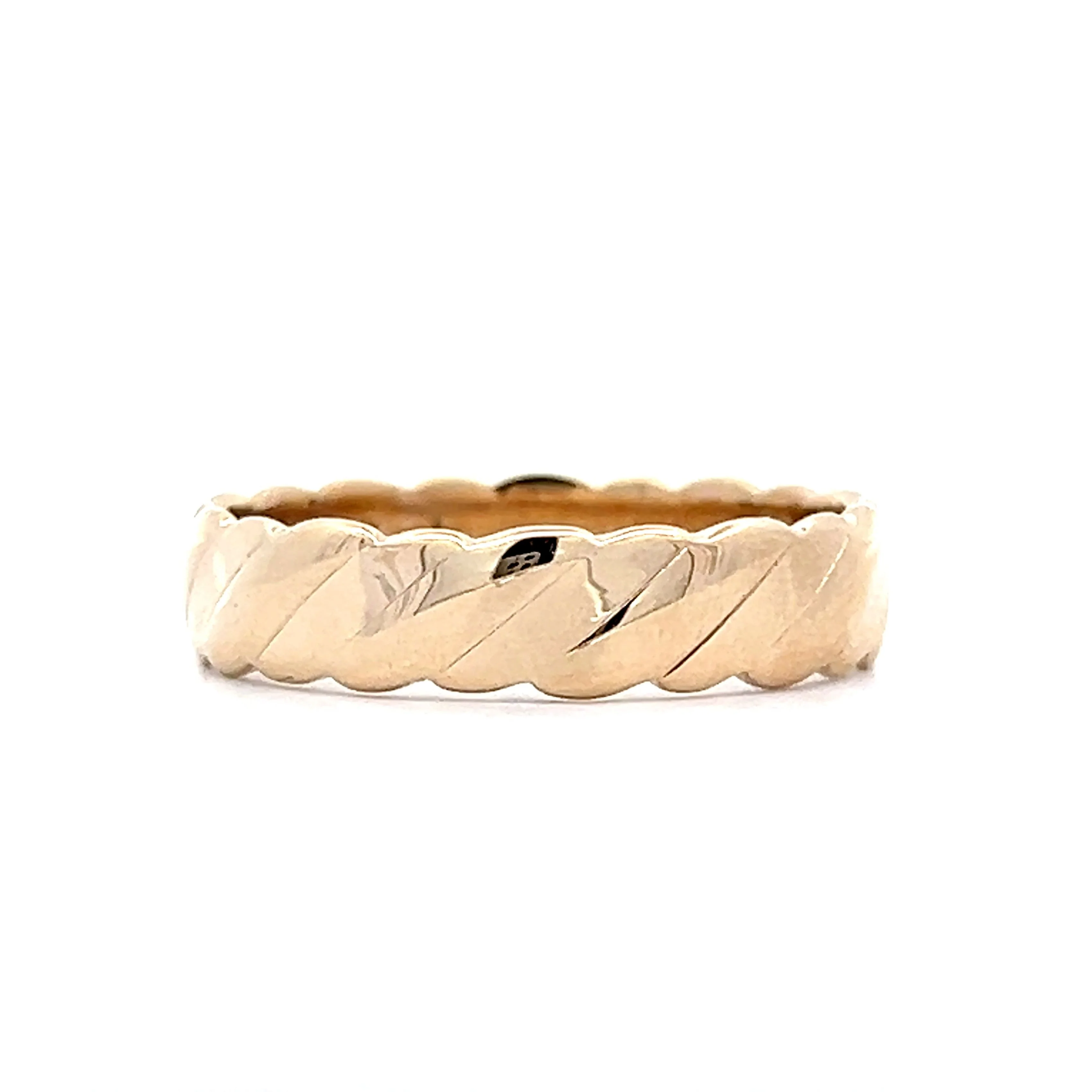 Vintage Mid-Century Wedding Band in 14k Yellow Gold - Image 2