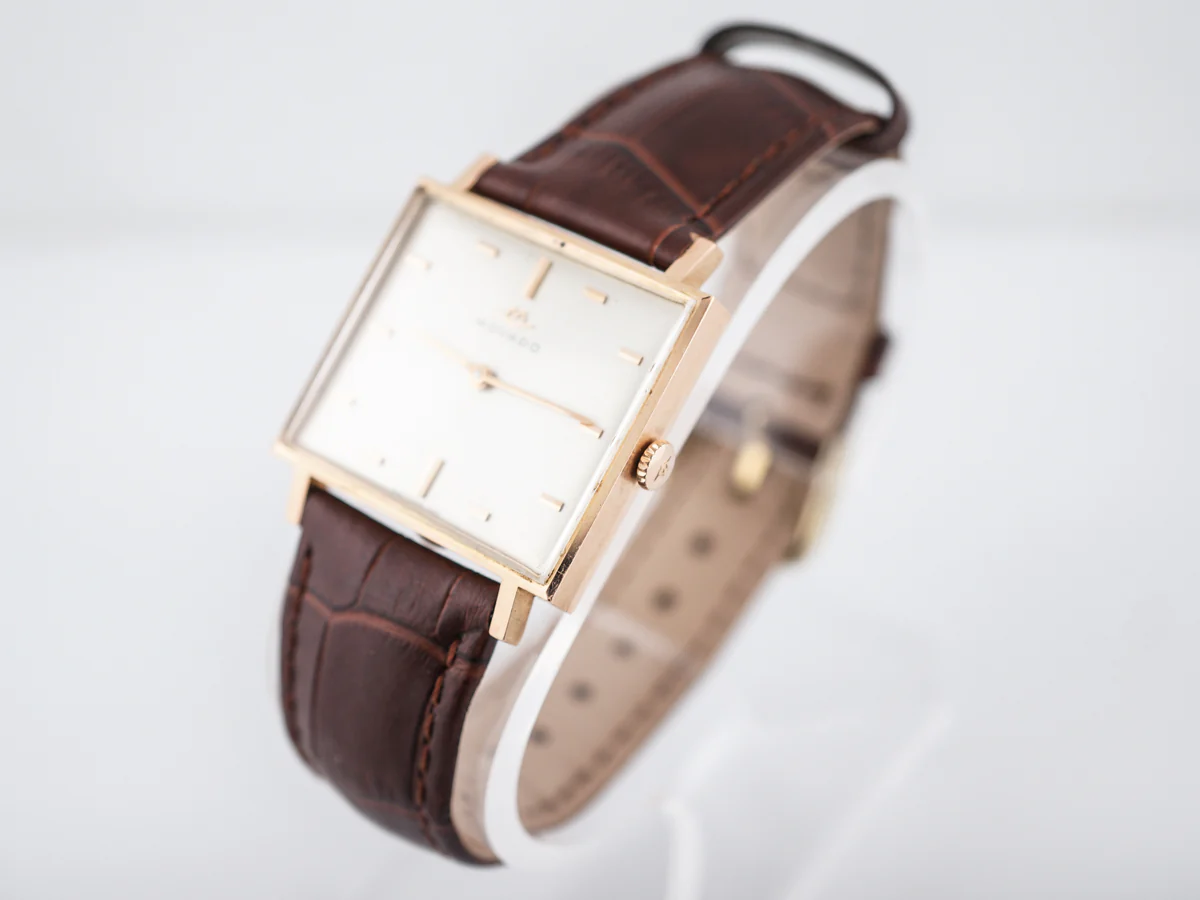 Vintage Movado Ladies Watch 1950s in 14k Rose Gold - Image 3