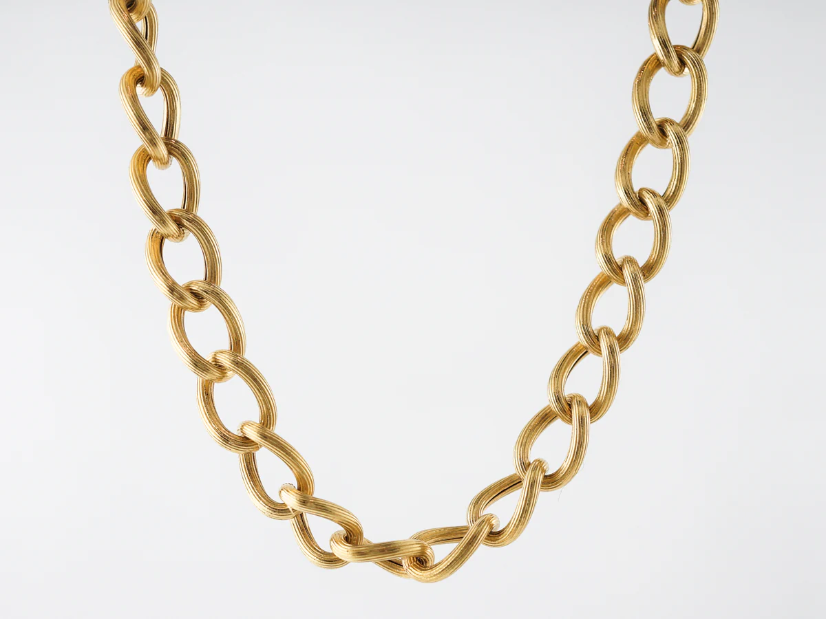 **RTV 5/2/19**Vintage Necklace Italian Mid-Century in 18k Yellow Gold