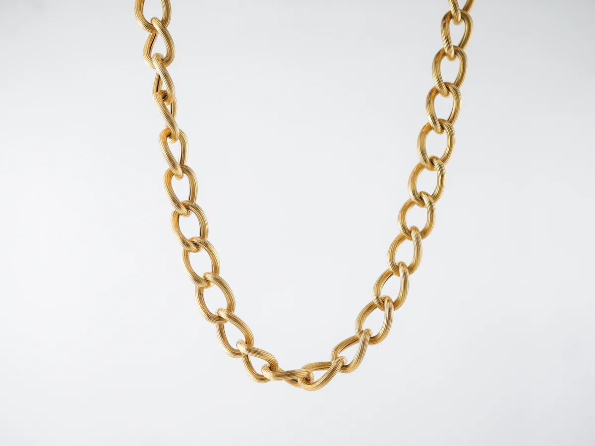 **RTV 5/2/19**Vintage Necklace Italian Mid-Century in 18k Yellow Gold - Image 2