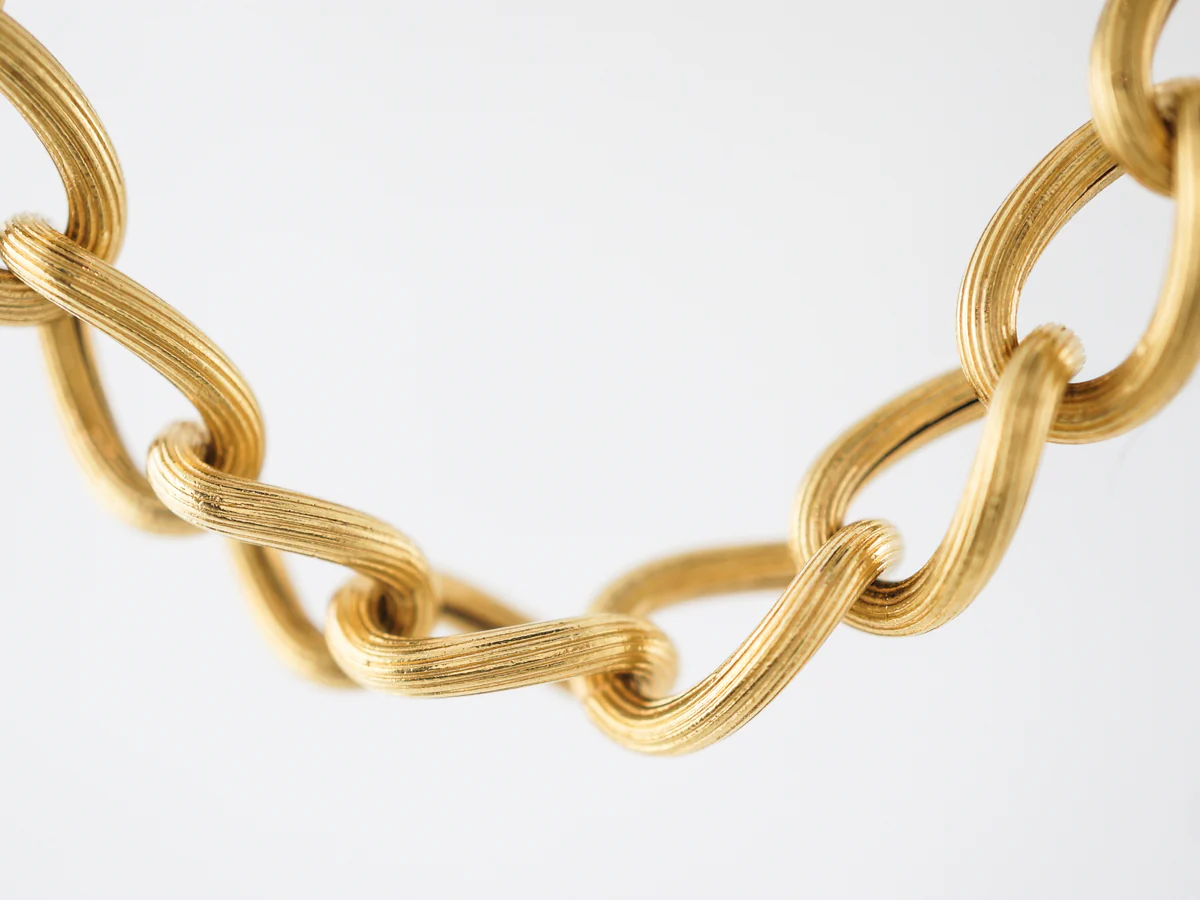 **RTV 5/2/19**Vintage Necklace Italian Mid-Century in 18k Yellow Gold - Image 4