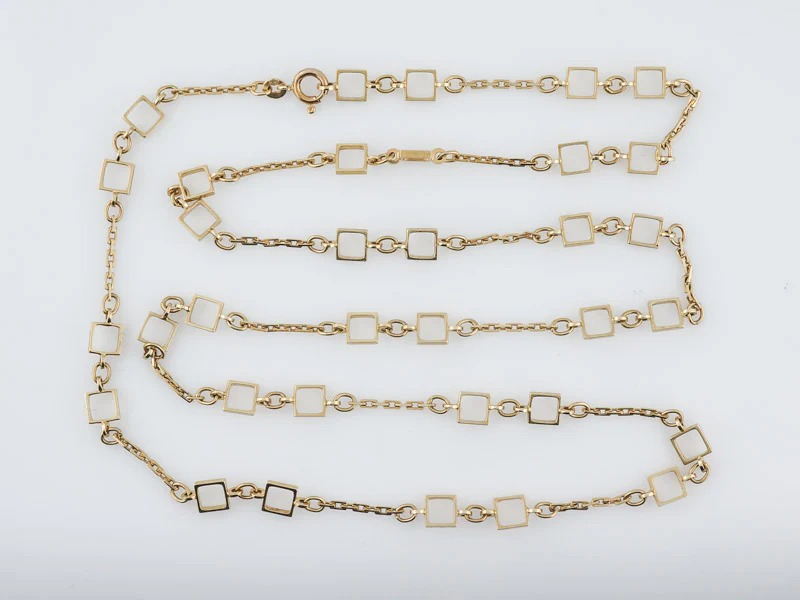 Vintage Necklace Mid-Century Italian Chain Links in 14k Yellow Gold