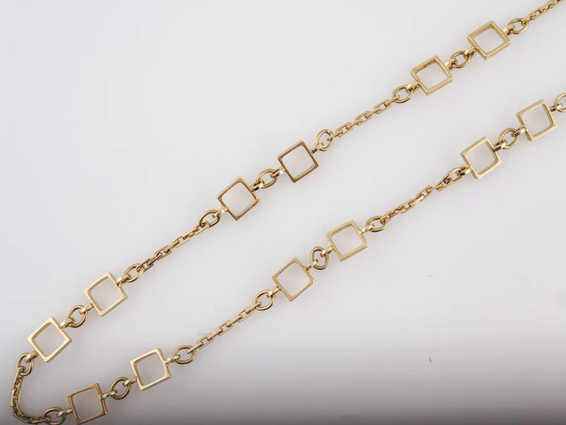 Vintage Necklace Mid-Century Italian Chain Links in 14k Yellow Gold - Image 3