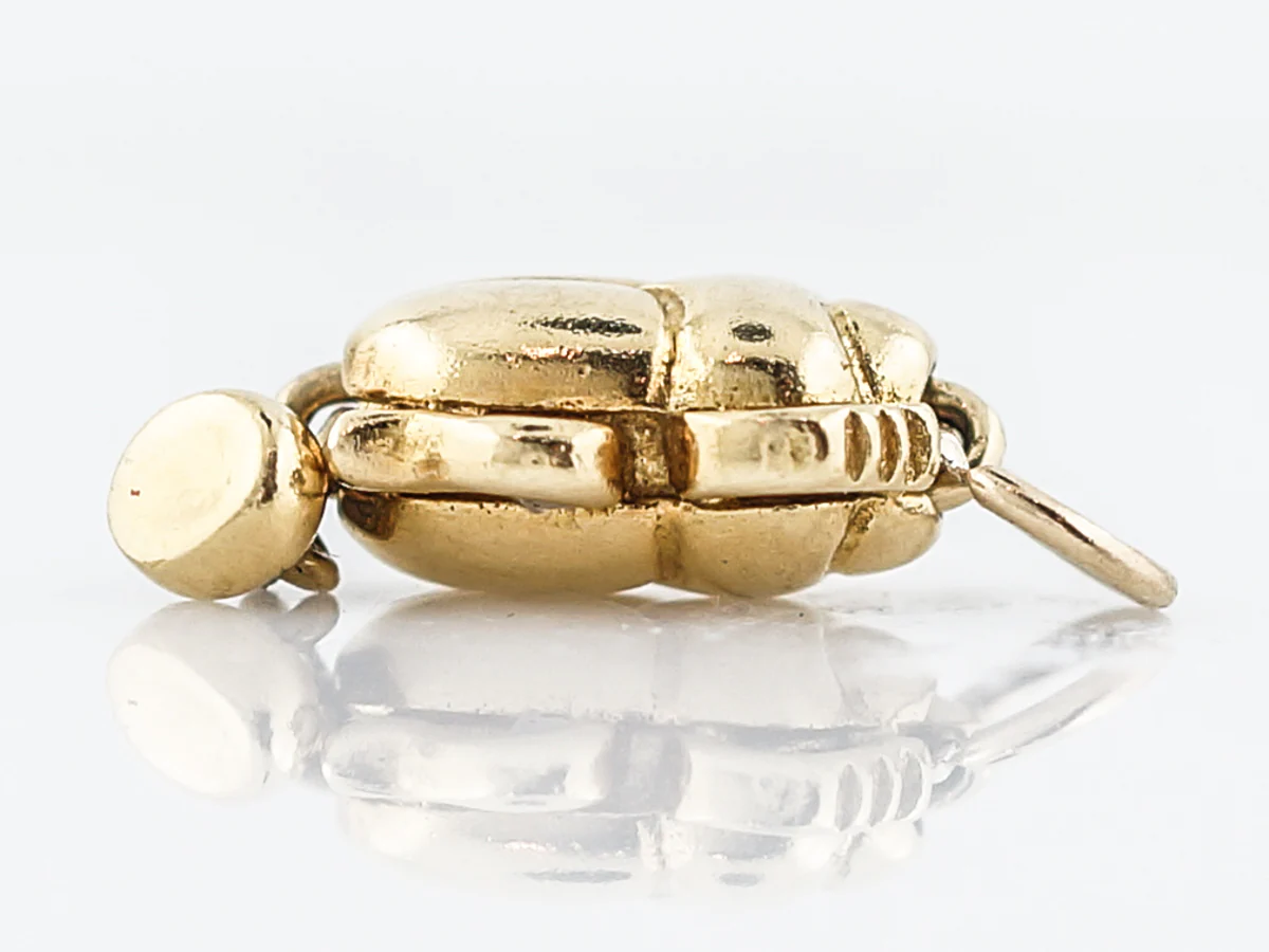 Vintage Pendant Charm Beetle Mid-Century 22k Yellow Gold - Image 2