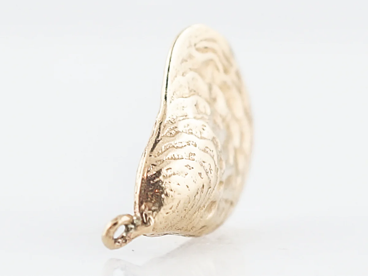 Vintage Pendant Charm Shell Mid-Century 14k Yellow Gold - Image 2