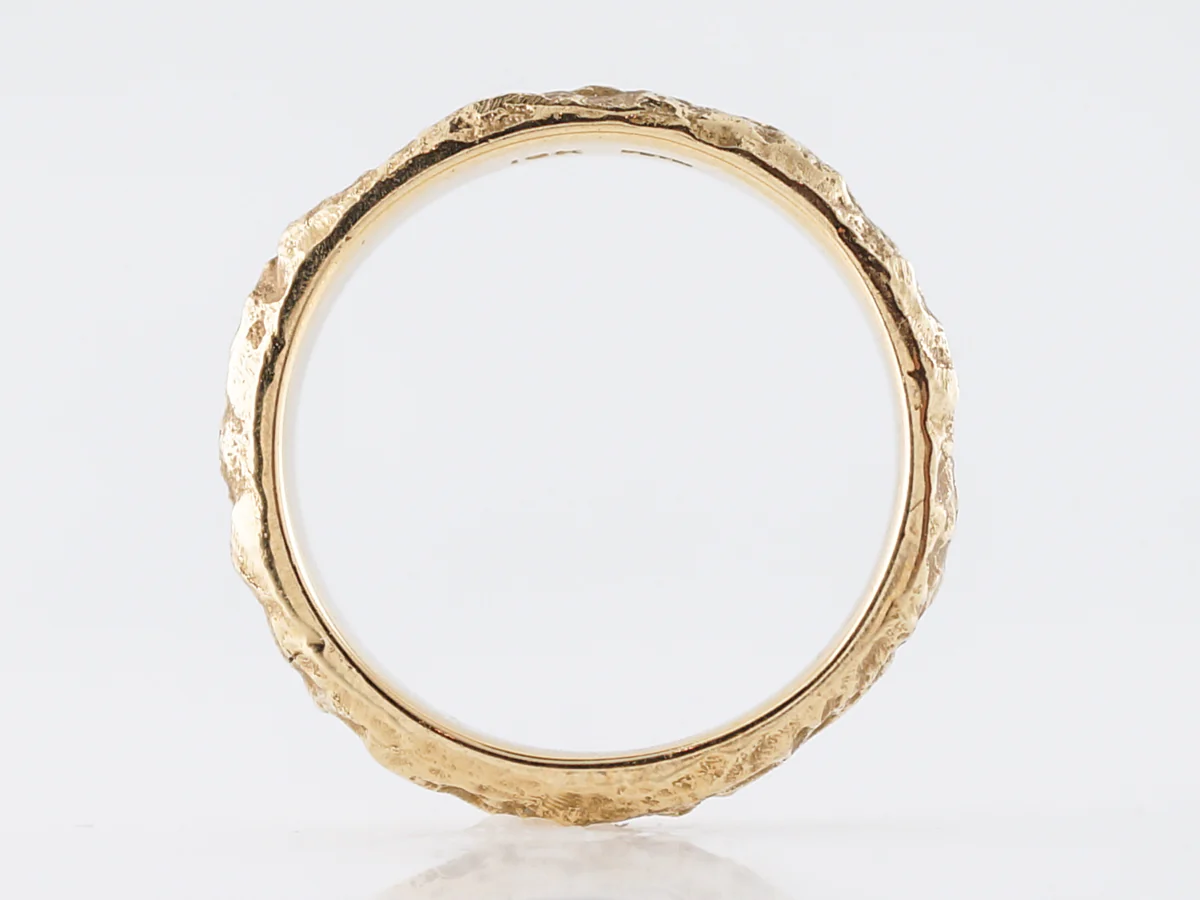 Vintage Petri Men's Wedding Band Mid-Century in 18k Yellow Gold - Image 2