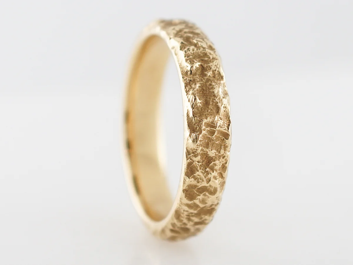 Vintage Petri Men's Wedding Band Mid-Century in 18k Yellow Gold - Image 3