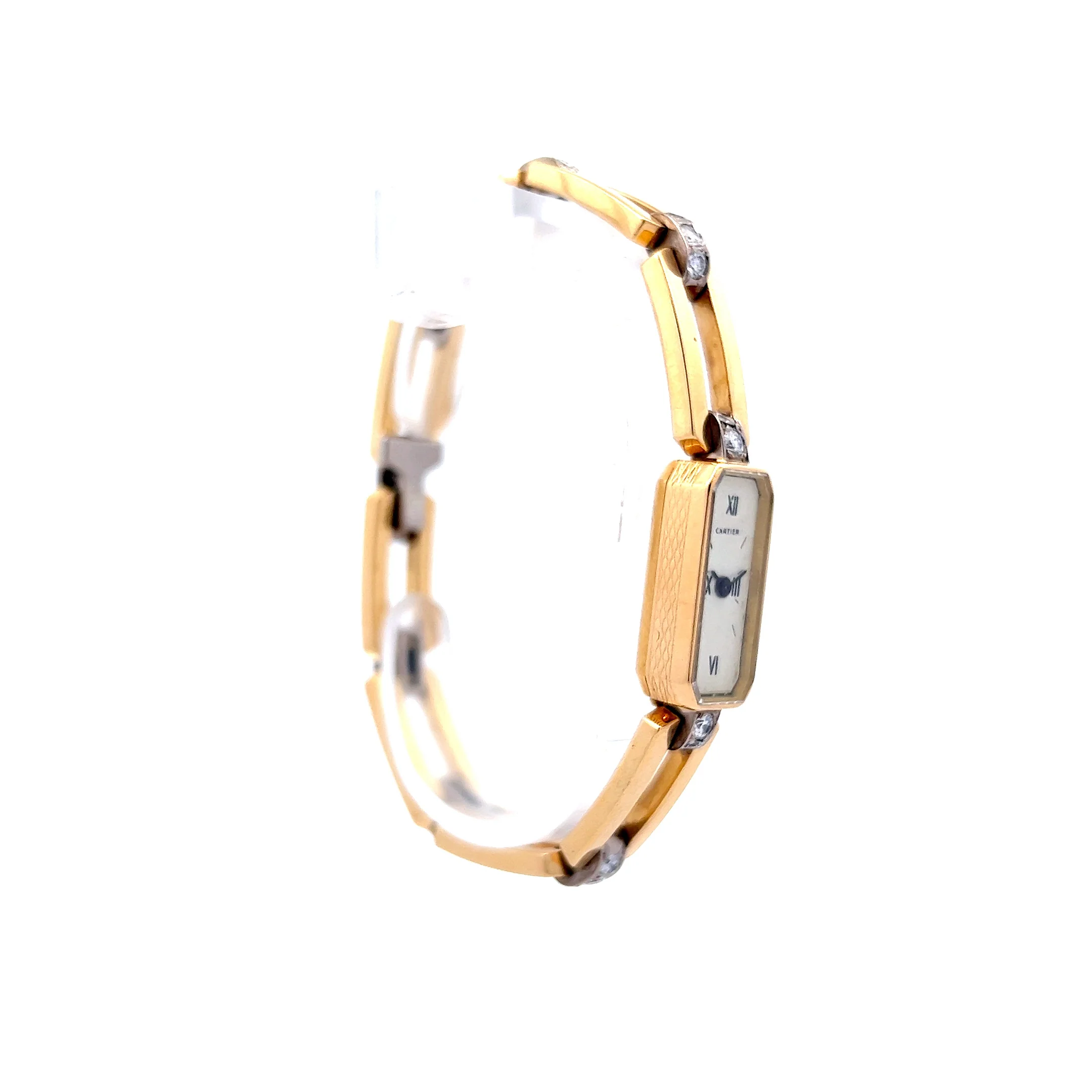 Vintage Retro Cartier Lady's Watch in 18k Yellow & White Gold - Image 3