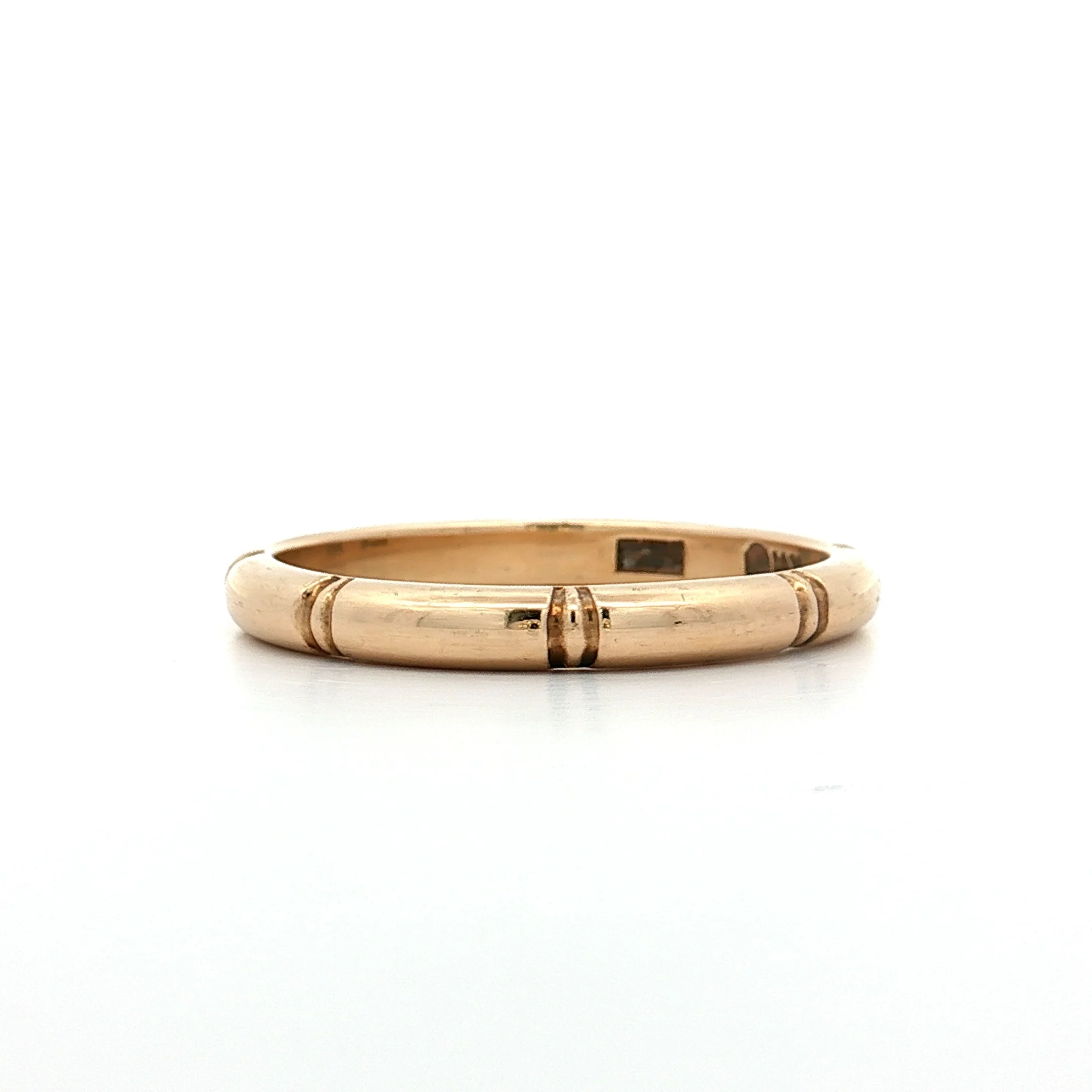 Vintage Retro Engraved Men's Wedding Band 14k - Image 2