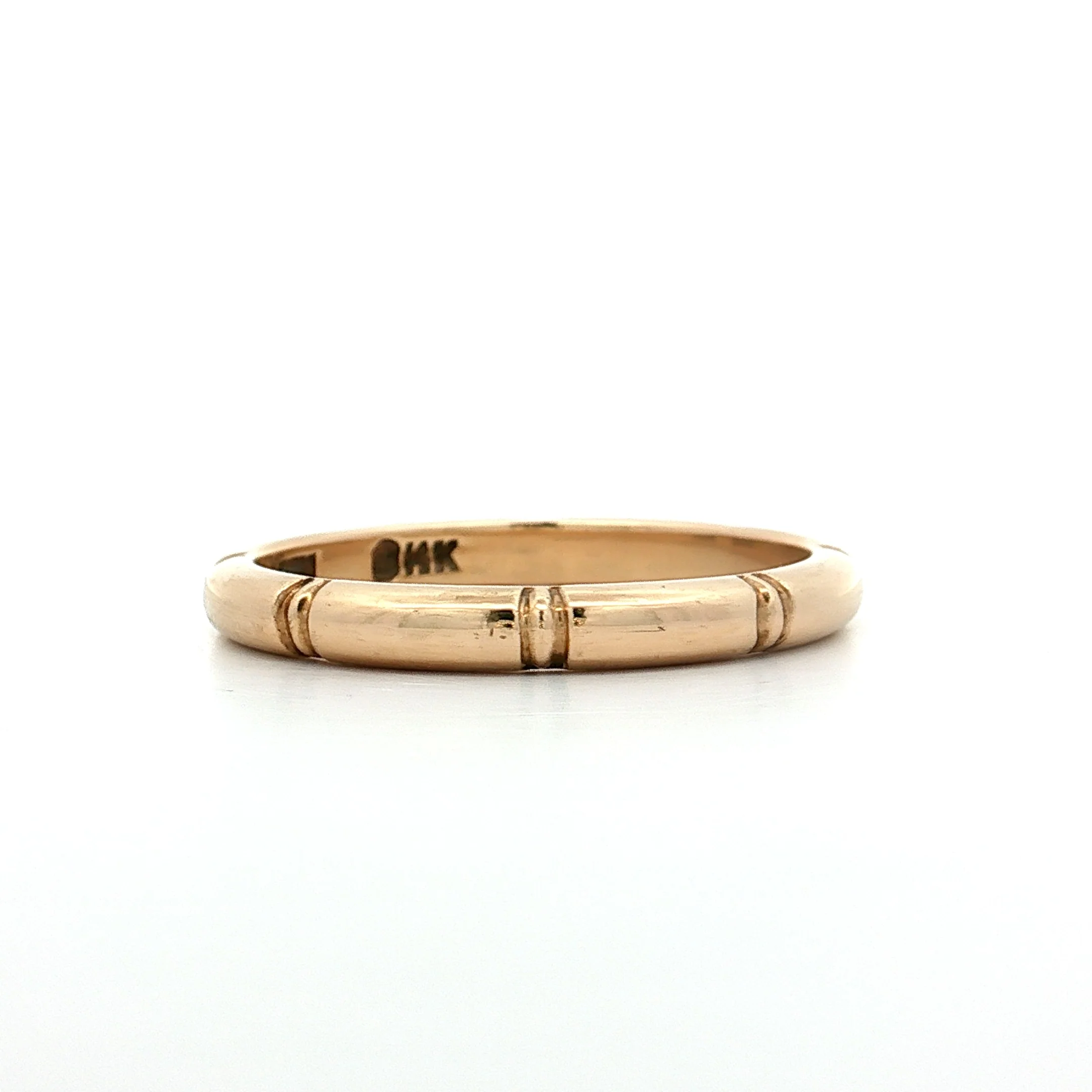 Vintage Retro Engraved Men's Wedding Band 14k - Image 3