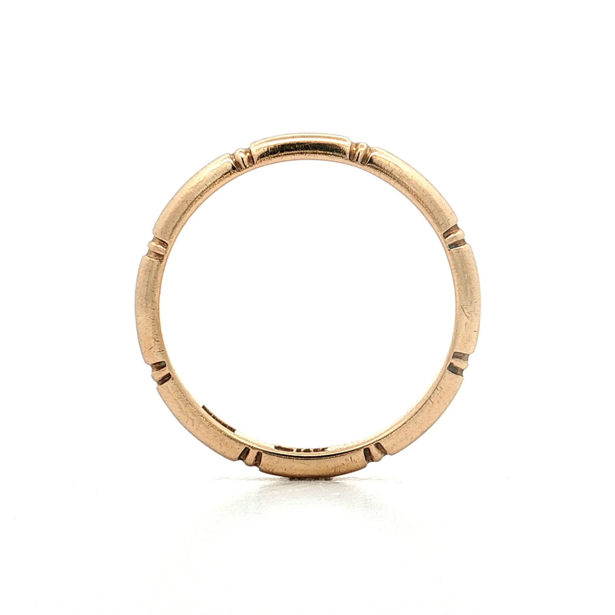 Vintage Retro Engraved Men's Wedding Band 14k - Image 4