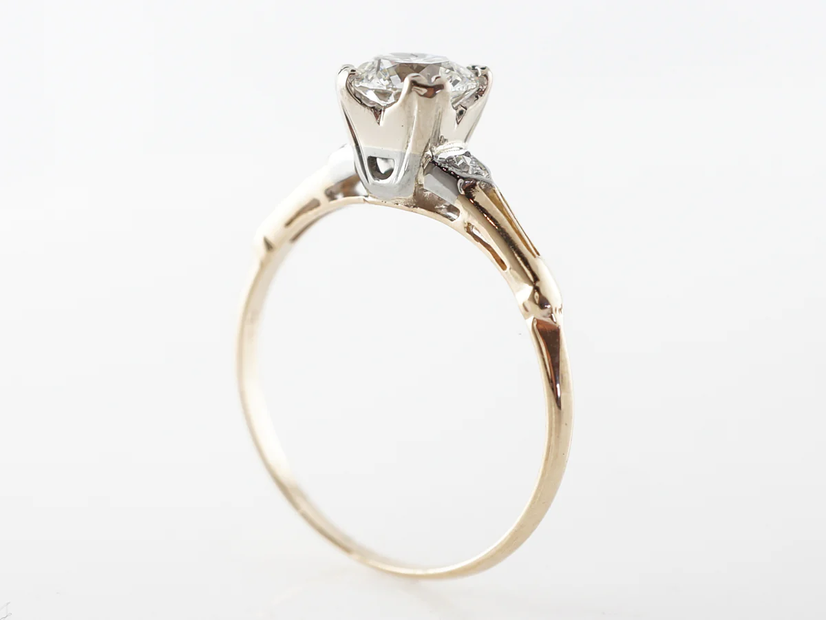 Vintage Retro Solitaire Diamond Engagement Ring in 14k - Image 5