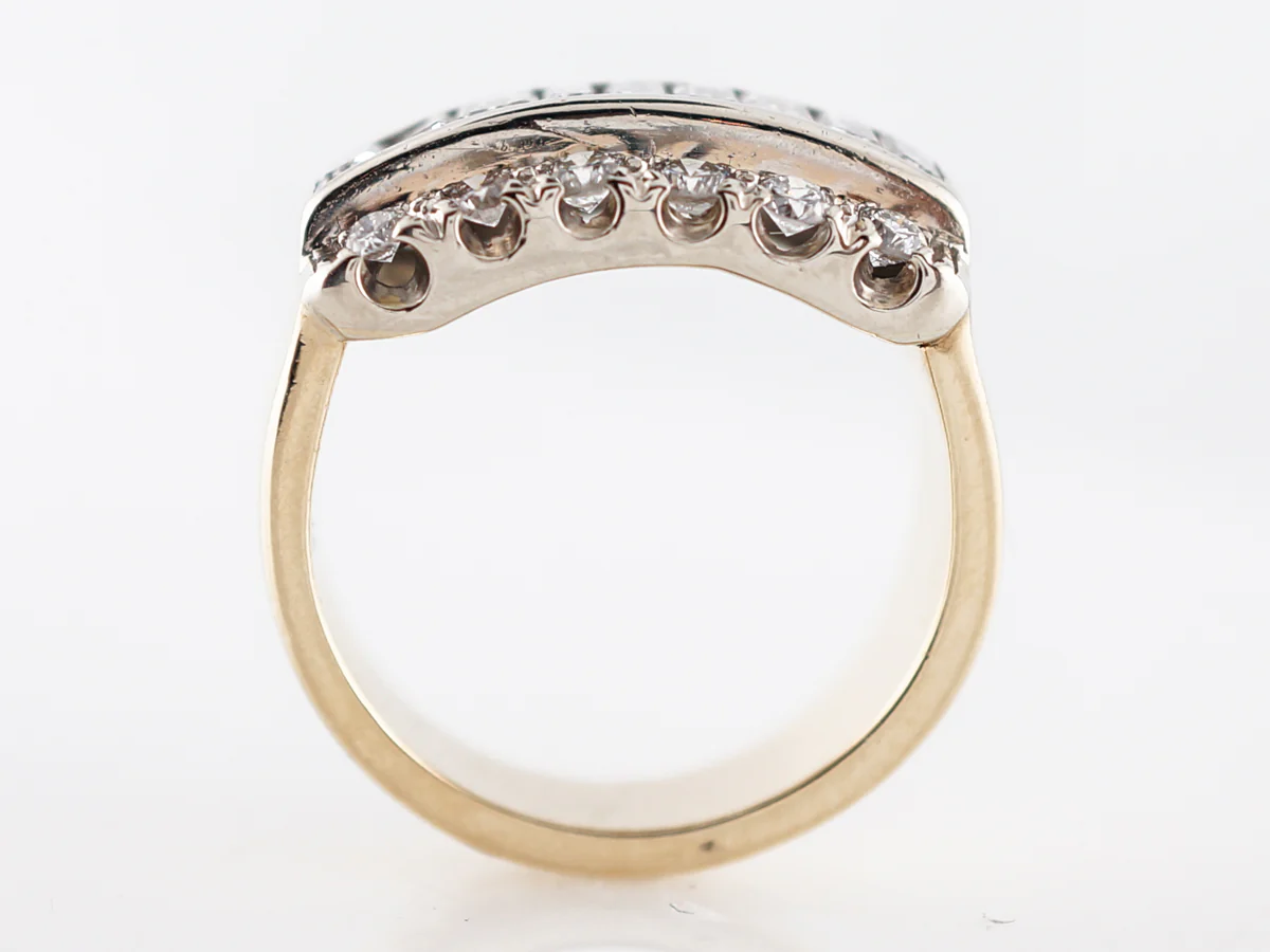 Vintage Right Hand Ring Mid-Century 1.30 Baguette Cut Diamonds in 14k Yellow Gold - Image 4
