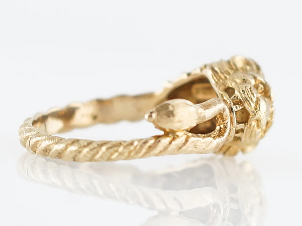 Vintage Right Hand Ring Mid-Century in 20k Yellow Gold - Image 4