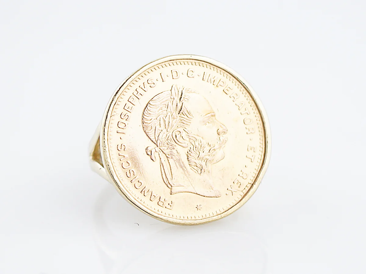 Vintage Right Hand Ring Retro in 18K Yellow Gold