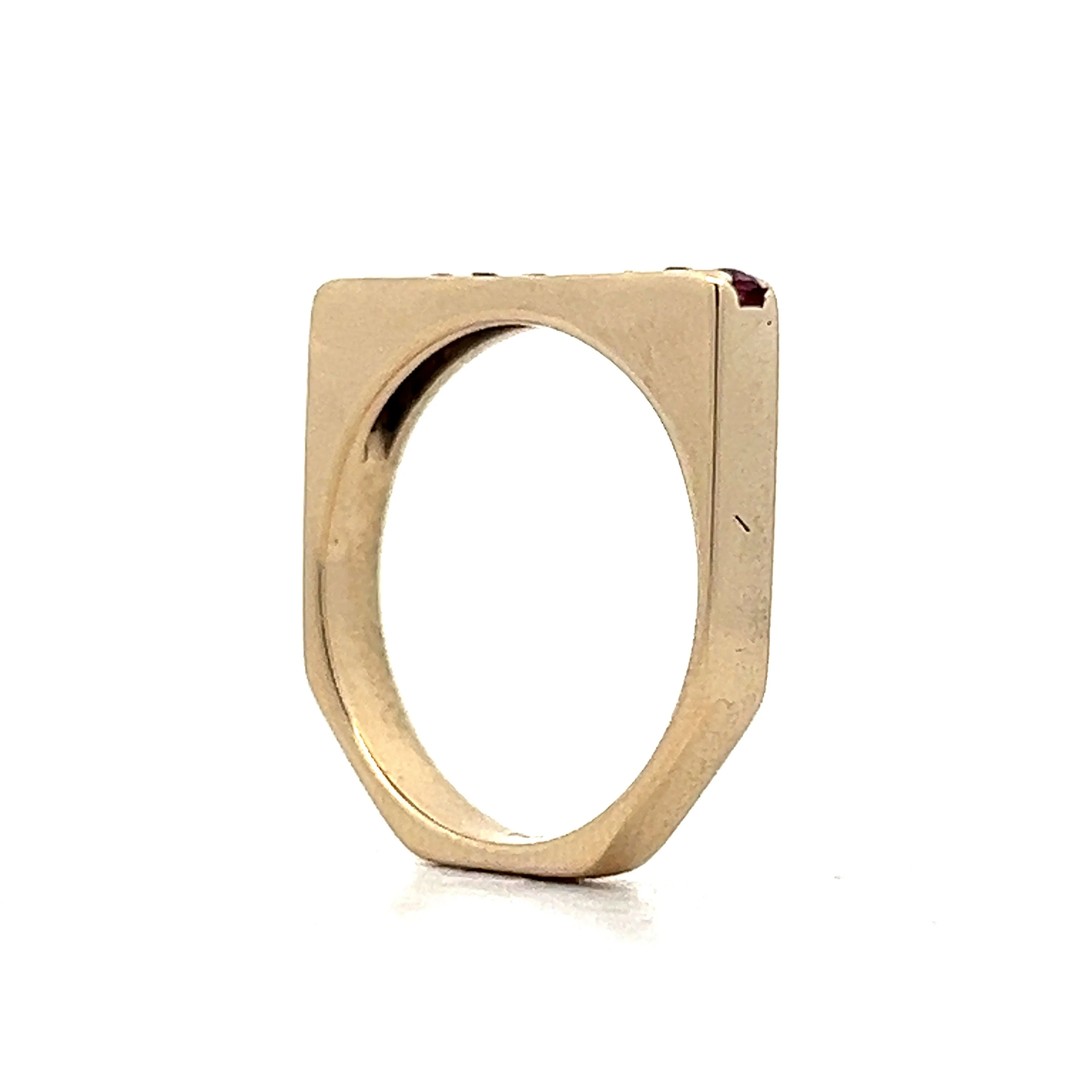 Vintage Ruby Stacking Channel Ring in 14k Yellow Gold - Image 5