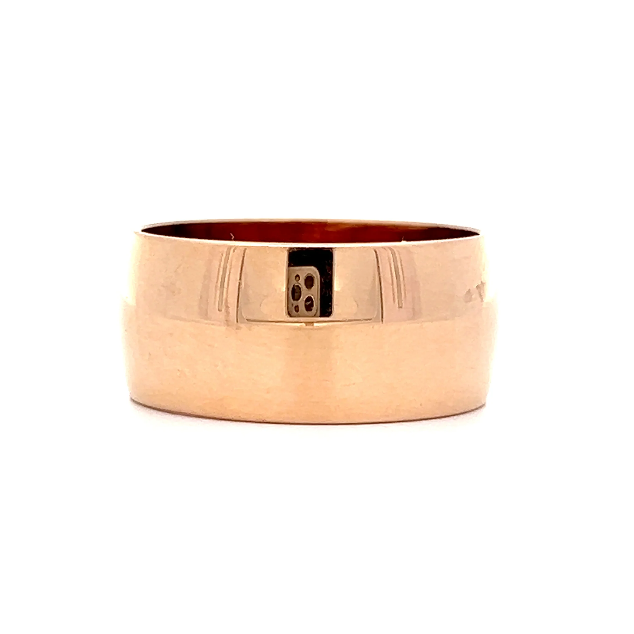 Vintage Russian Art Deco Wide Band in 14k Rose Gold - Image 2