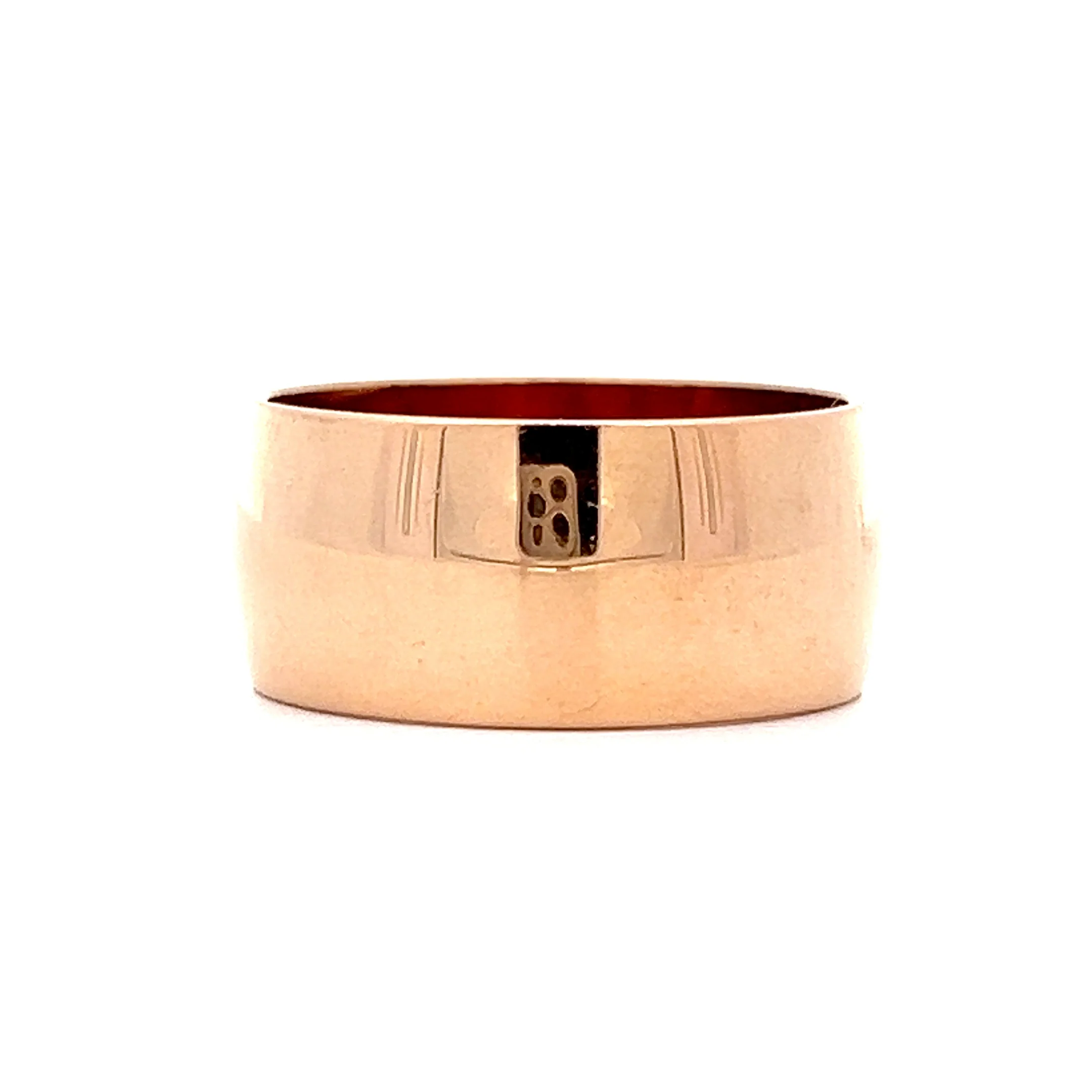 Vintage Russian Art Deco Wide Band in 14k Rose Gold - Image 3