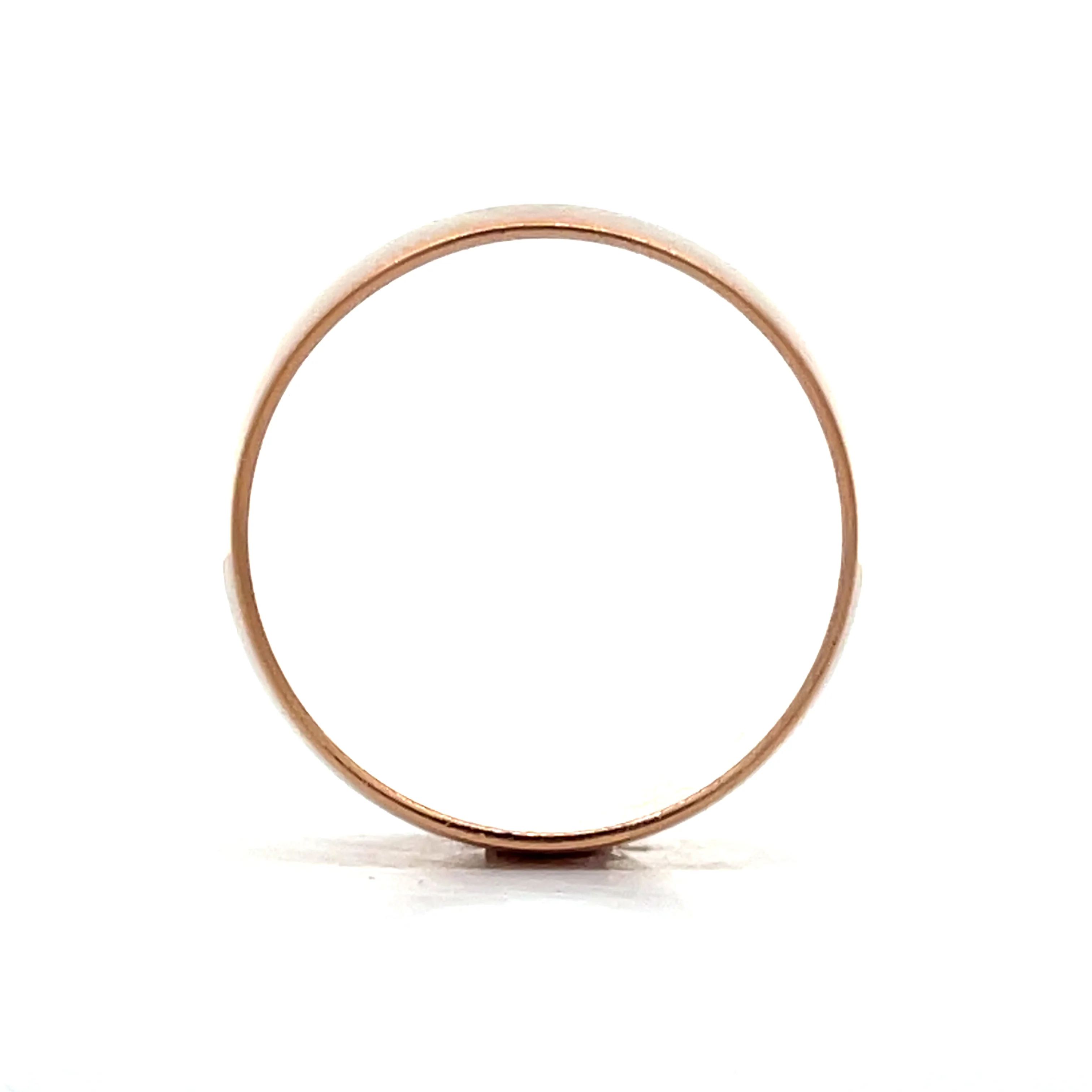 Vintage Russian Art Deco Wide Band in 14k Rose Gold - Image 4
