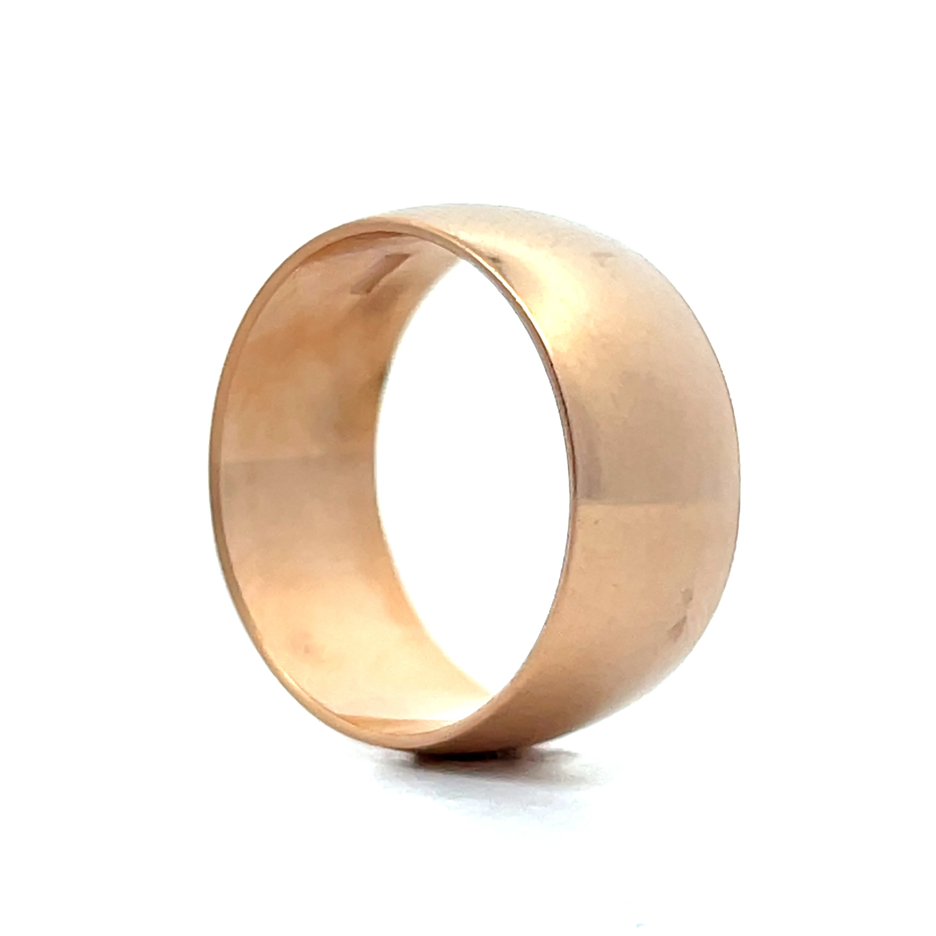 Vintage Russian Art Deco Wide Band in 14k Rose Gold - Image 5