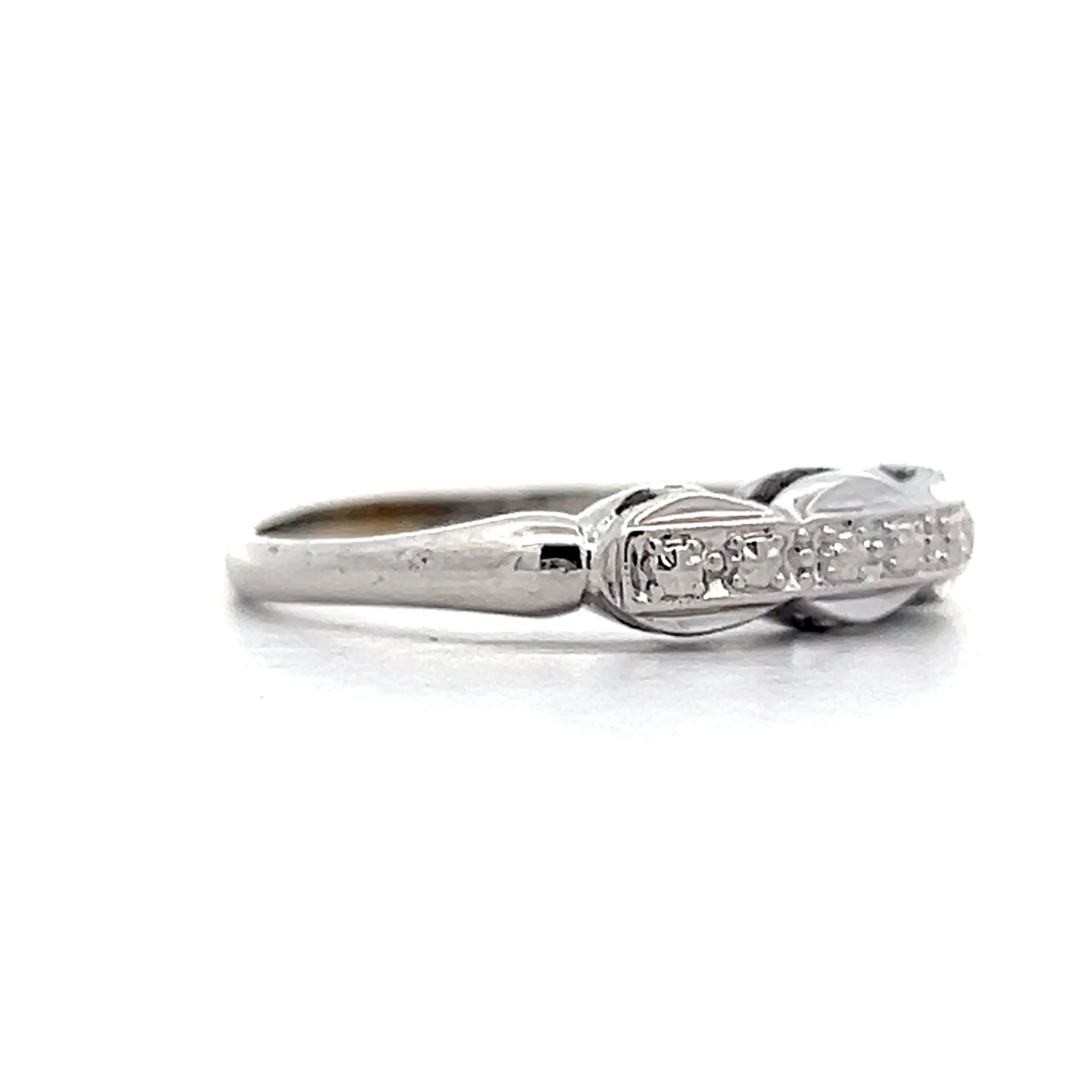 Vintage Scalloped Filigree Wedding Band in 14k - Image 3