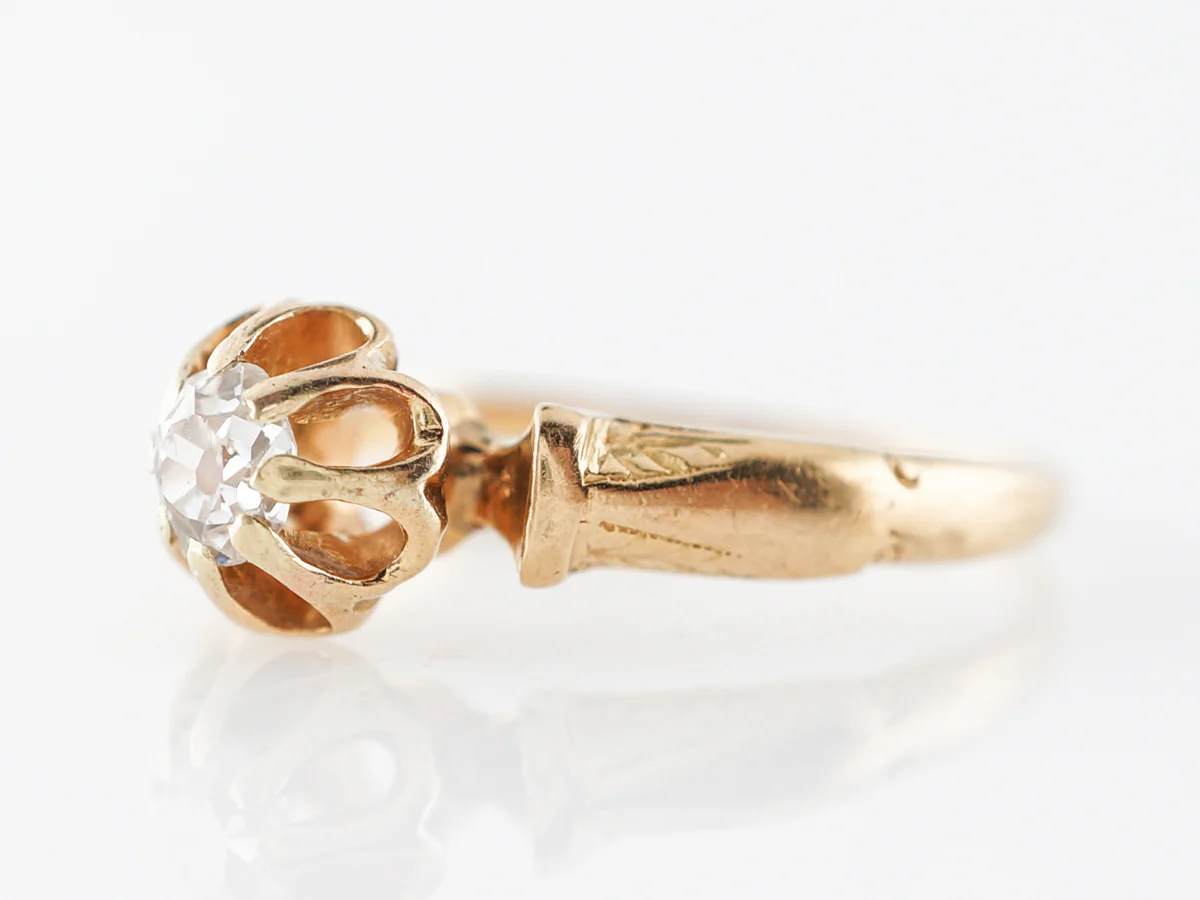 Vintage Solitaire Victorian Diamond Engagement Ring - Image 2