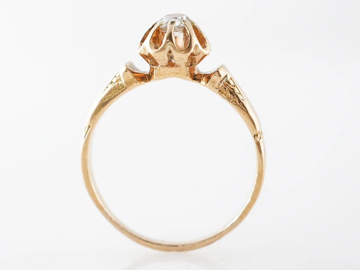 Vintage Solitaire Victorian Diamond Engagement Ring - Image 4
