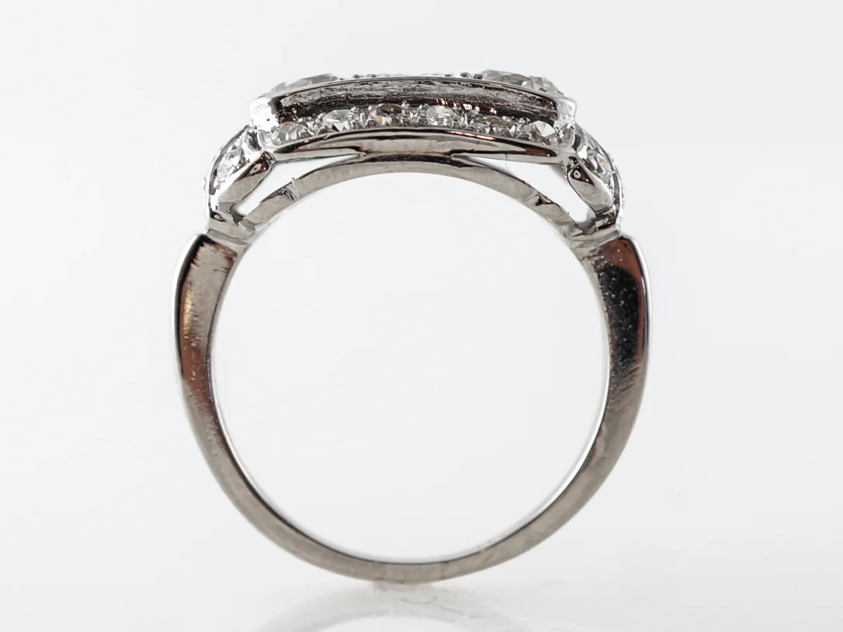 Vintage Three Stone Filigree Diamond Engagement Ring - Image 4