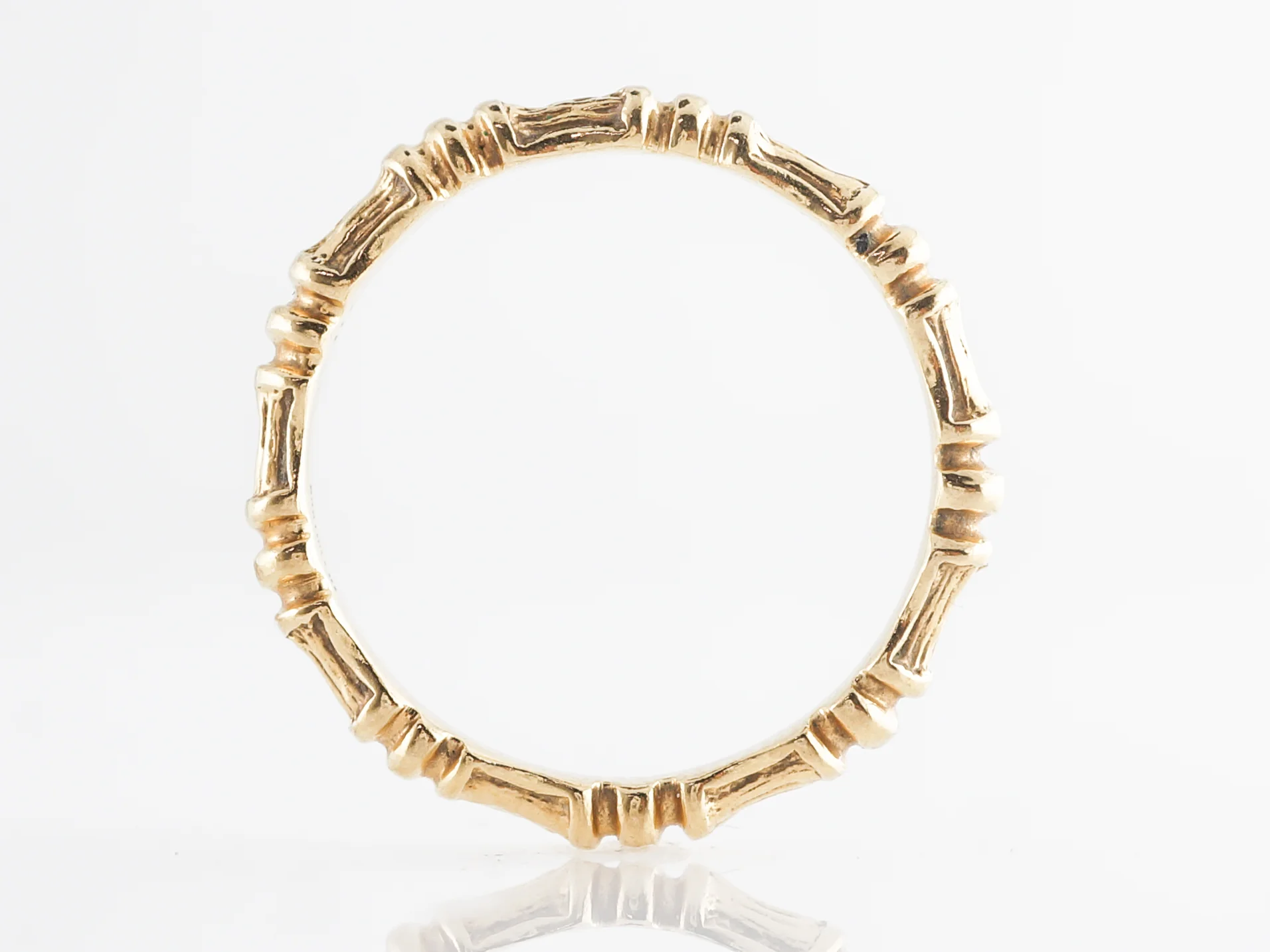 Vintage Tiffany and Co. Bamboo Wedding Band in 18k Yellow Gold - Image 3