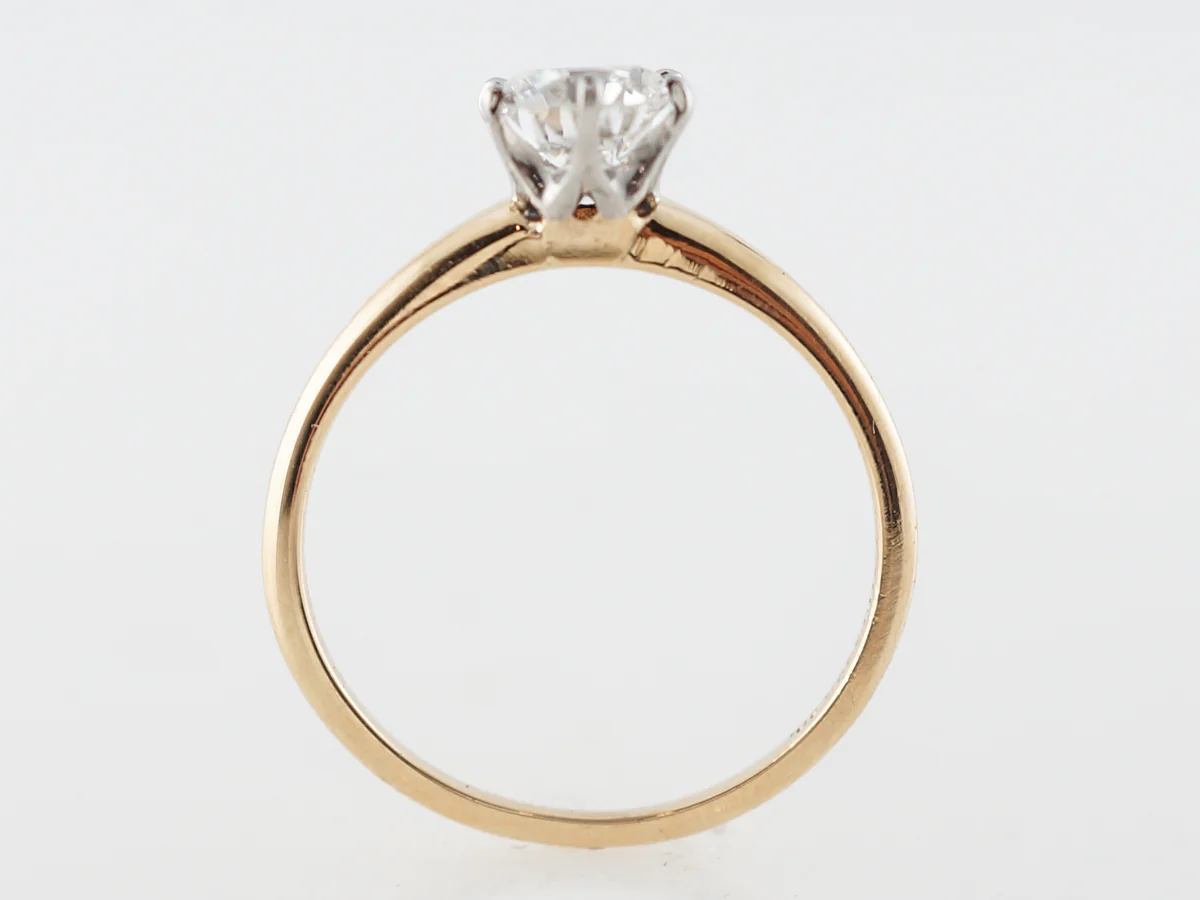 Vintage Tiffany & Co Diamond Solitaire Engagement Ring in Yellow Gold - Image 4
